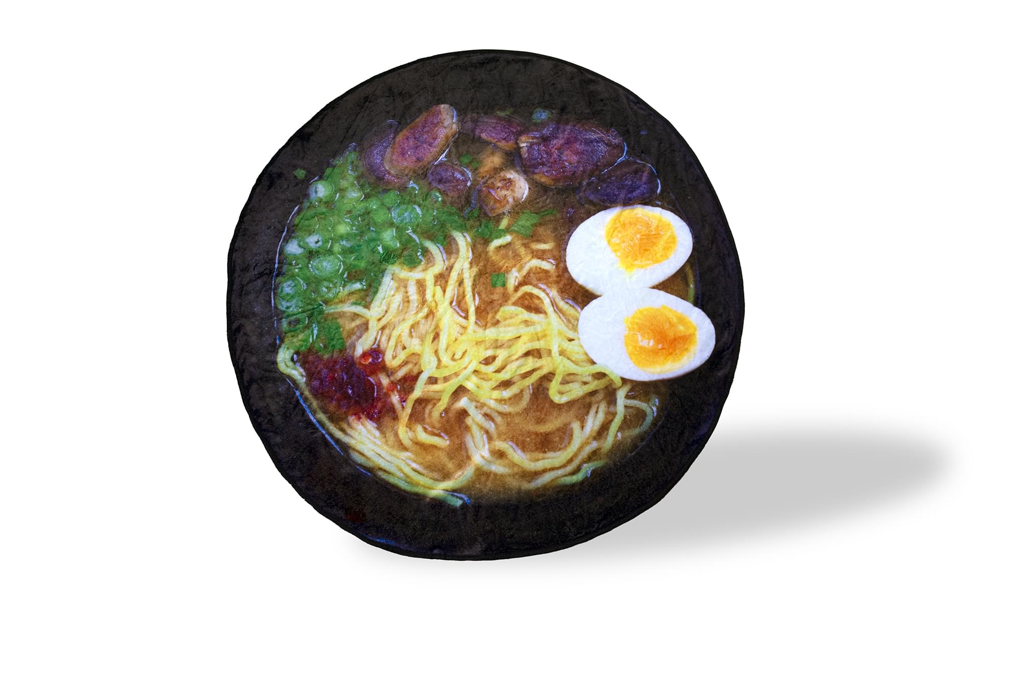 Ramen Bowl Delight Fleece Throw Blanket - 60-Inch Diameter Soft Luxury
