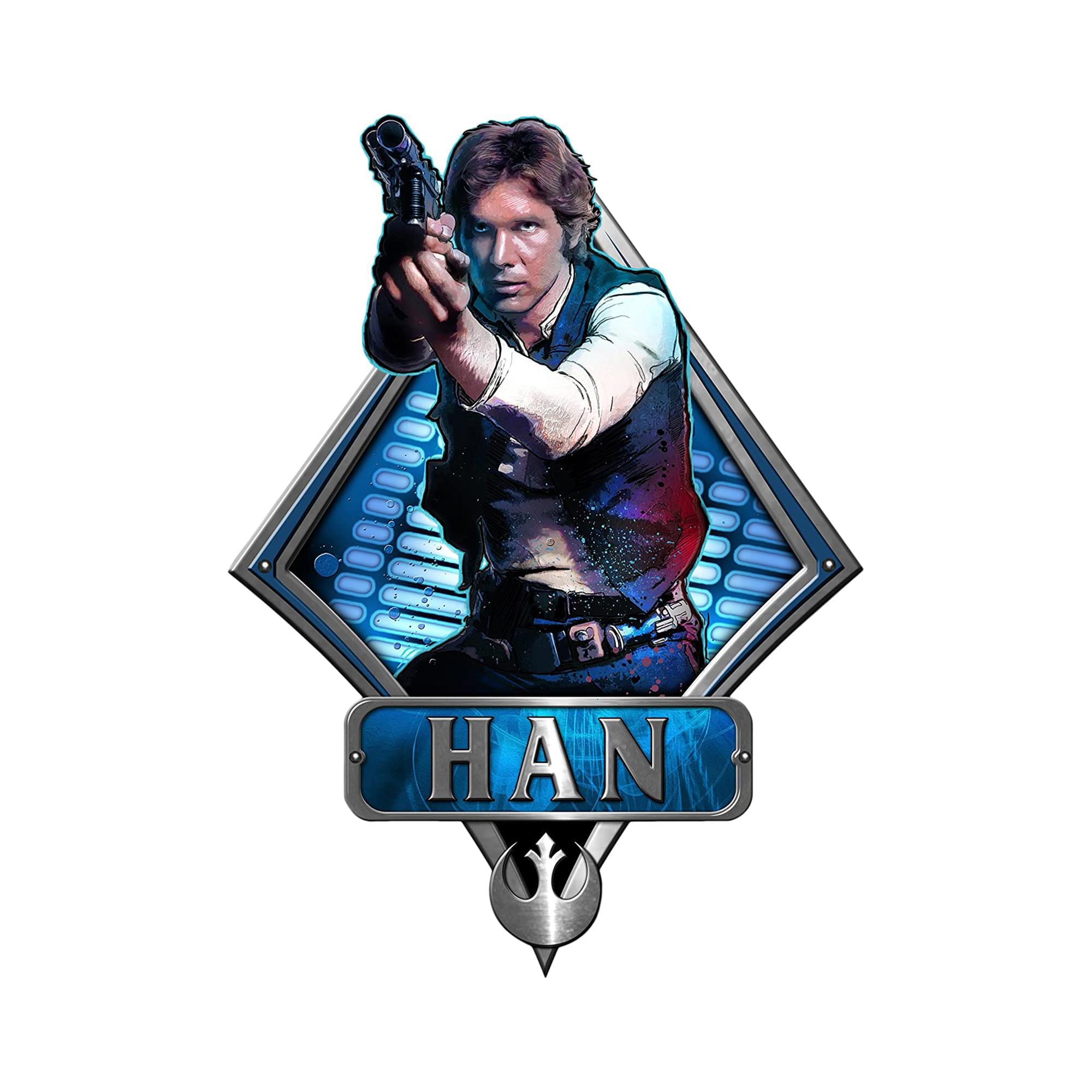 Epic Star Wars Han Solo 13-Inch Die-Cut Wood Wall Art