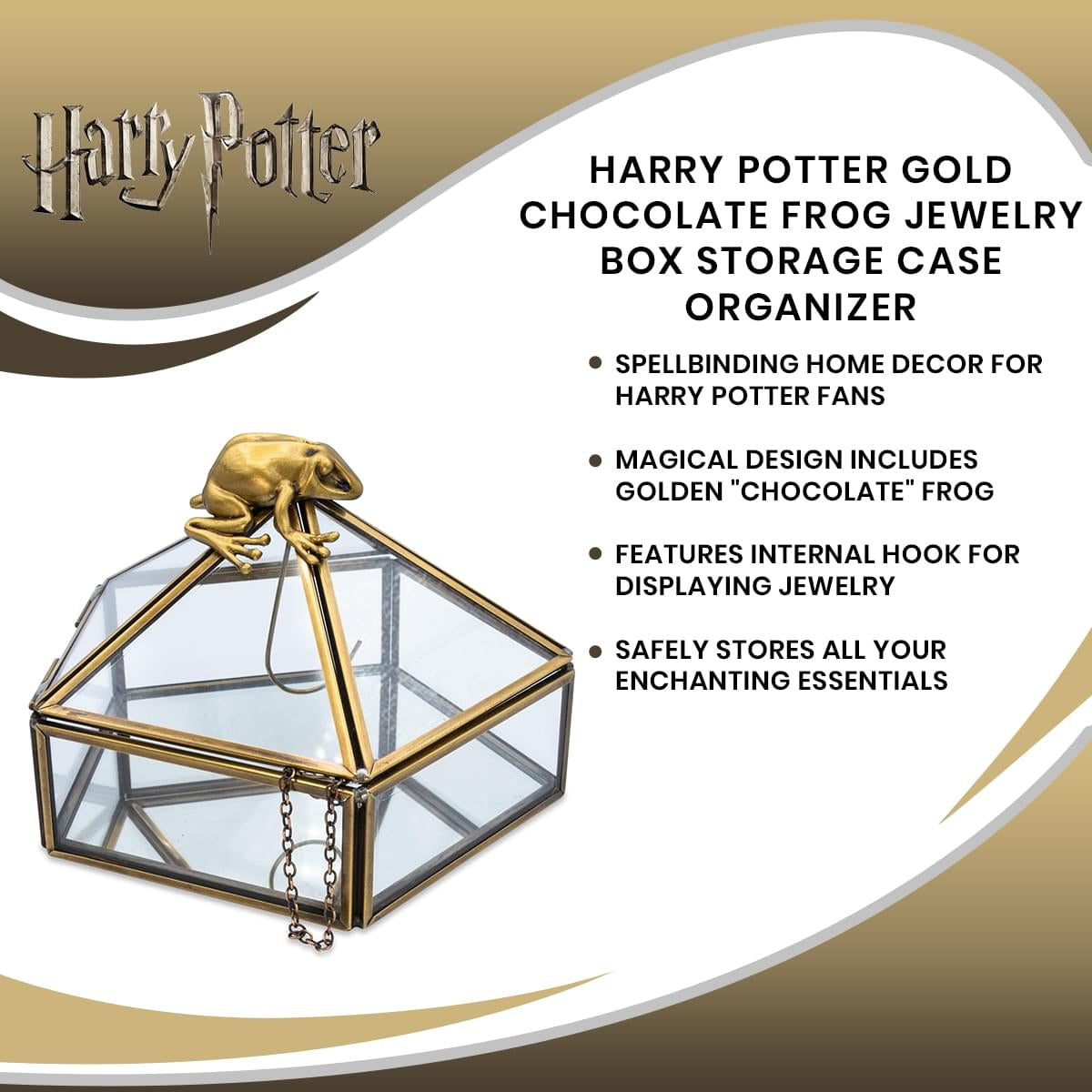 Harry Potter Gold Chocolate Frog Jewelry Organizer