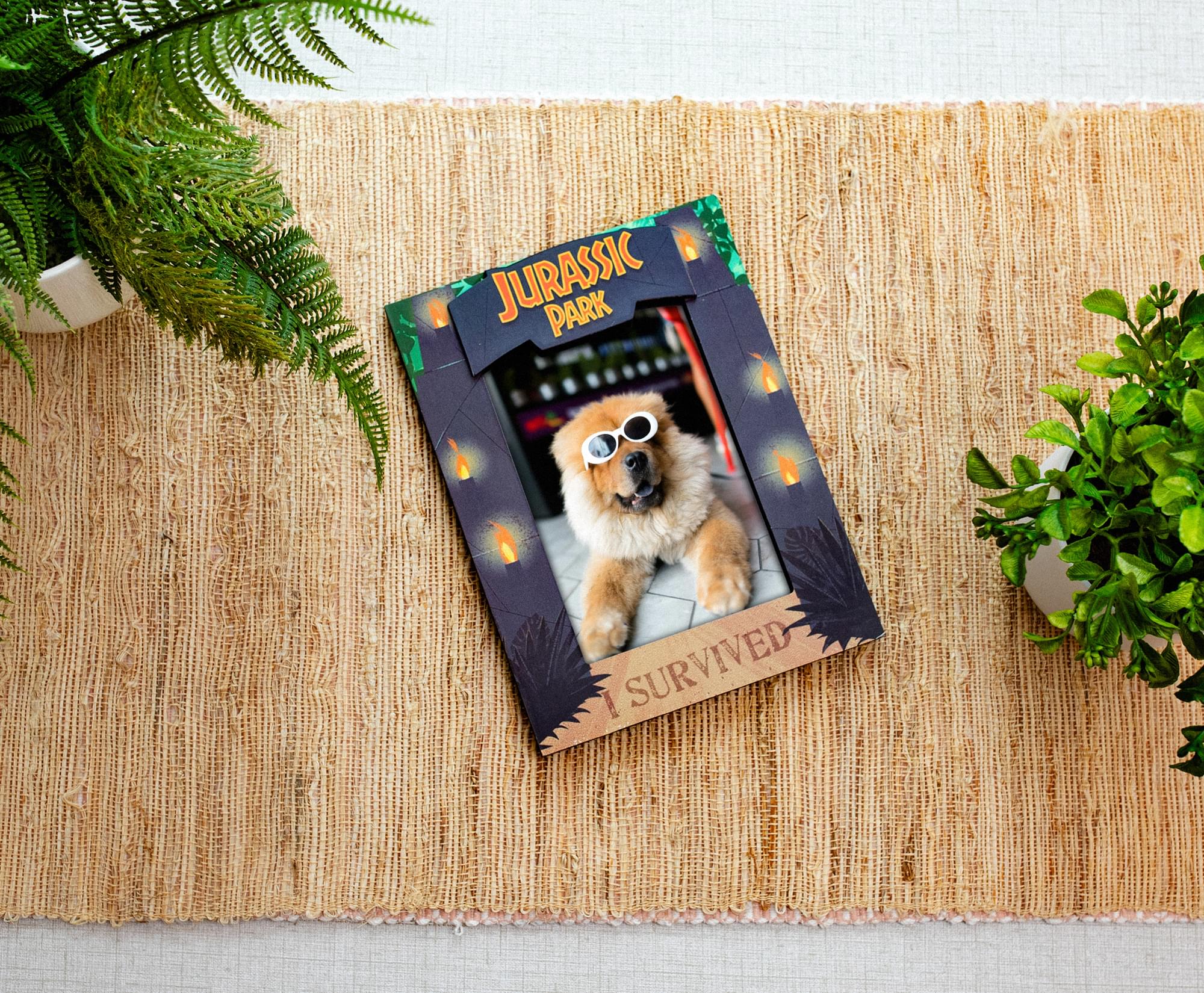 Jurassic Park I Survived Die-Cut Photo Frame - 4 x 6 Inch Photos
