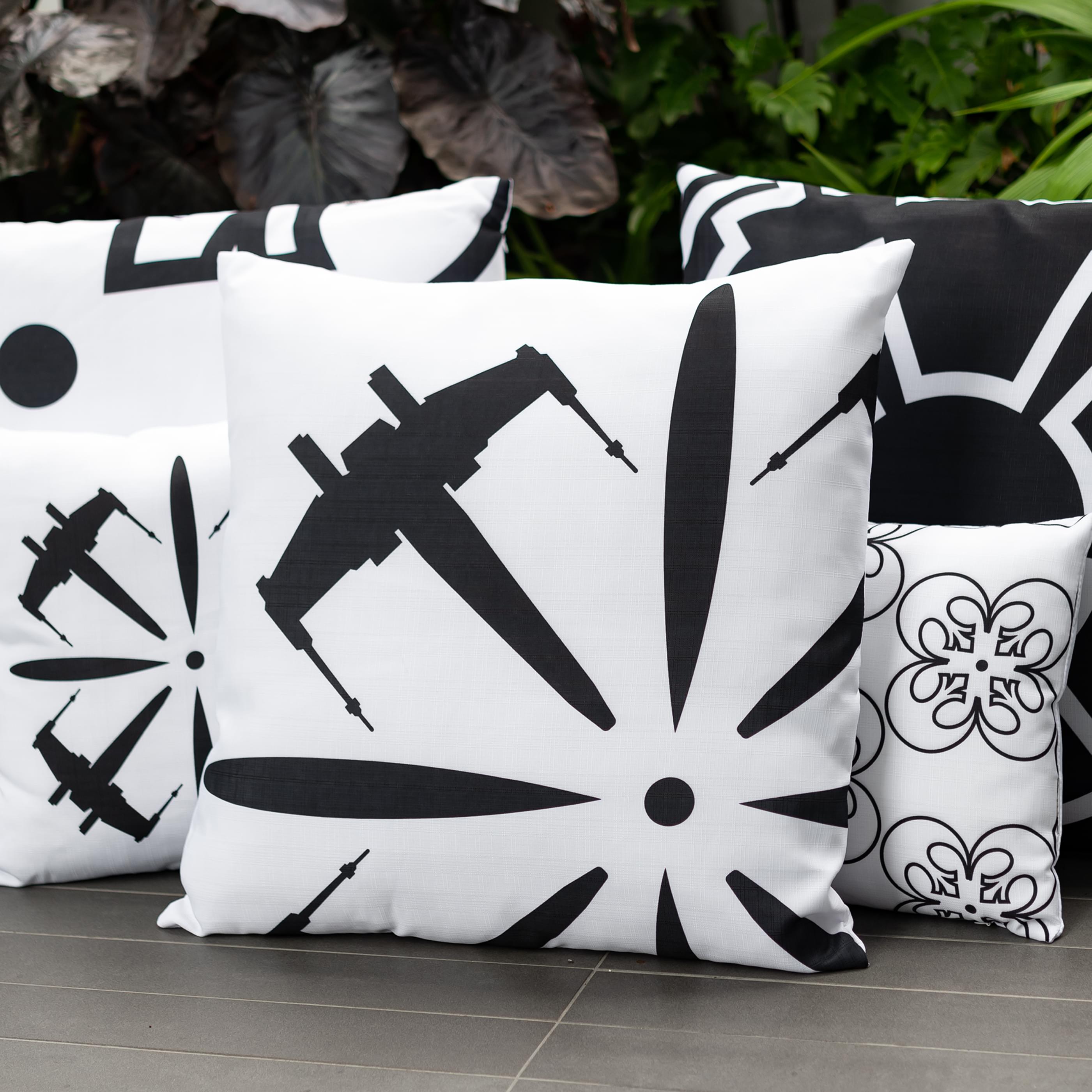 Star Wars X-Wing Fighter 18x18 Inches White Throw Pillow