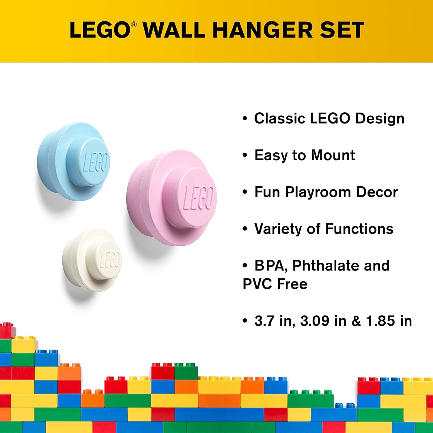 LEGO-Inspired Wall Hanger Set - A Splash of Color!