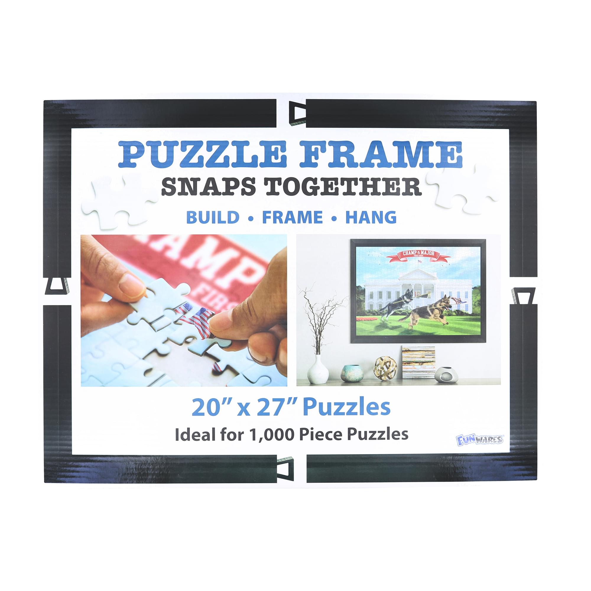 Stunning Matte Black 20x27-Inch Puzzle Frame - Showcase Your Artwork!