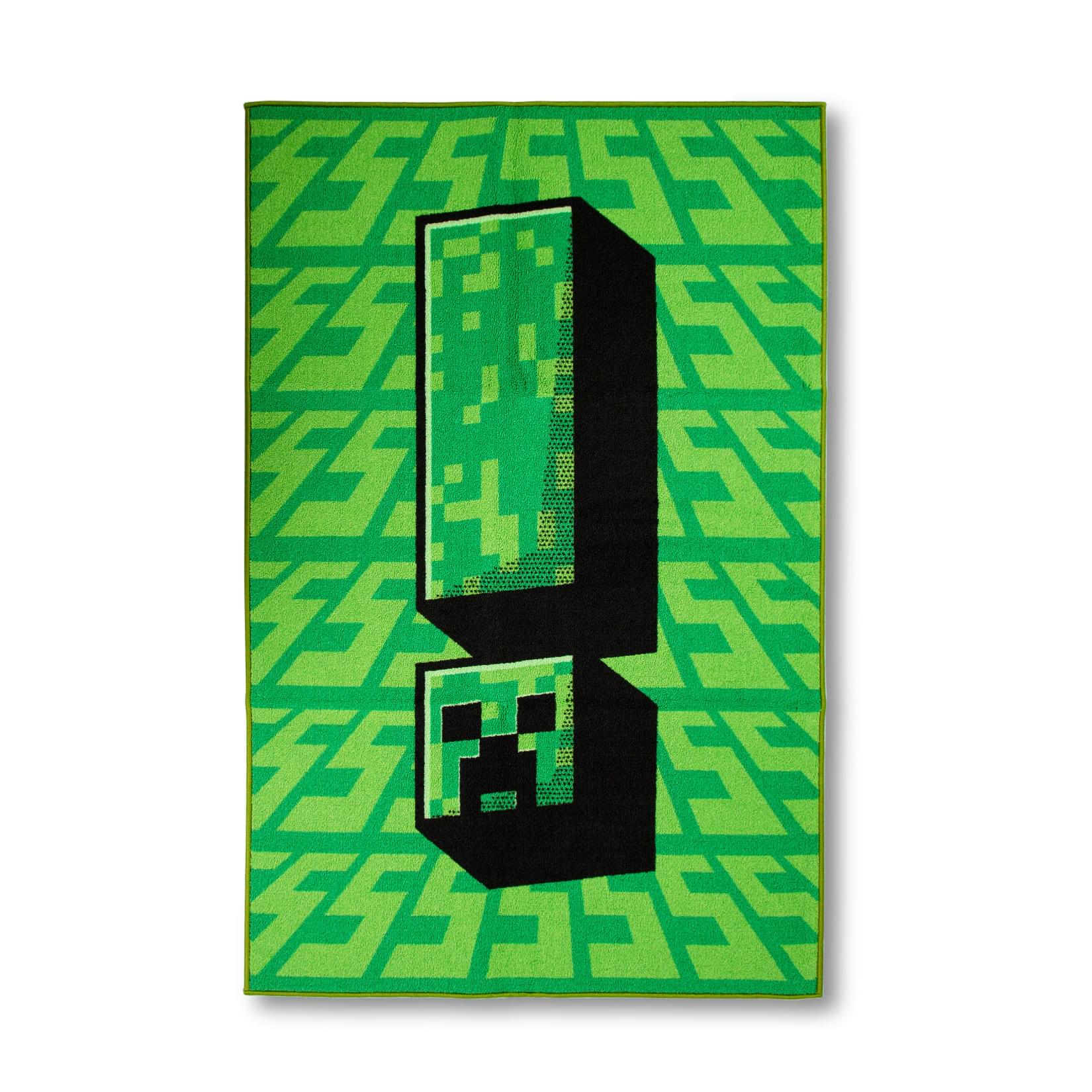 Epic Minecraft Green Creeper Area Rug - 60 x 39 Inches