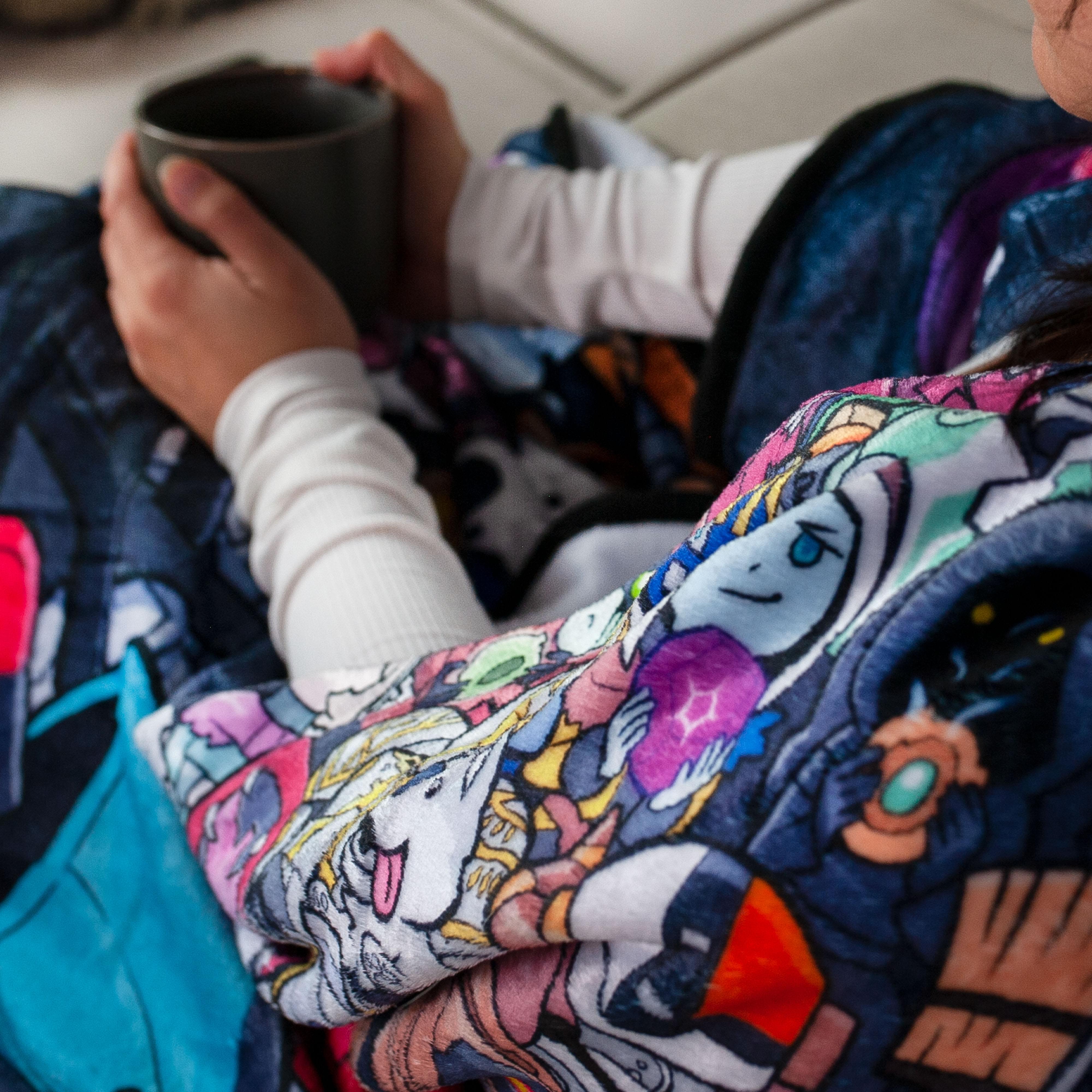 Destiny Chibi Characters Lightweight Fleece Throw - A Must - Have for Fans!