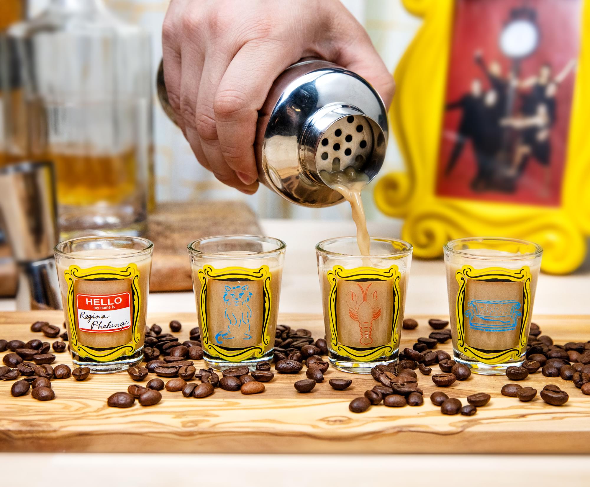 Friends-Inspired 1.5-Ounce Mini Shot Glasses Set of 4 - A Toast to Classic Moments