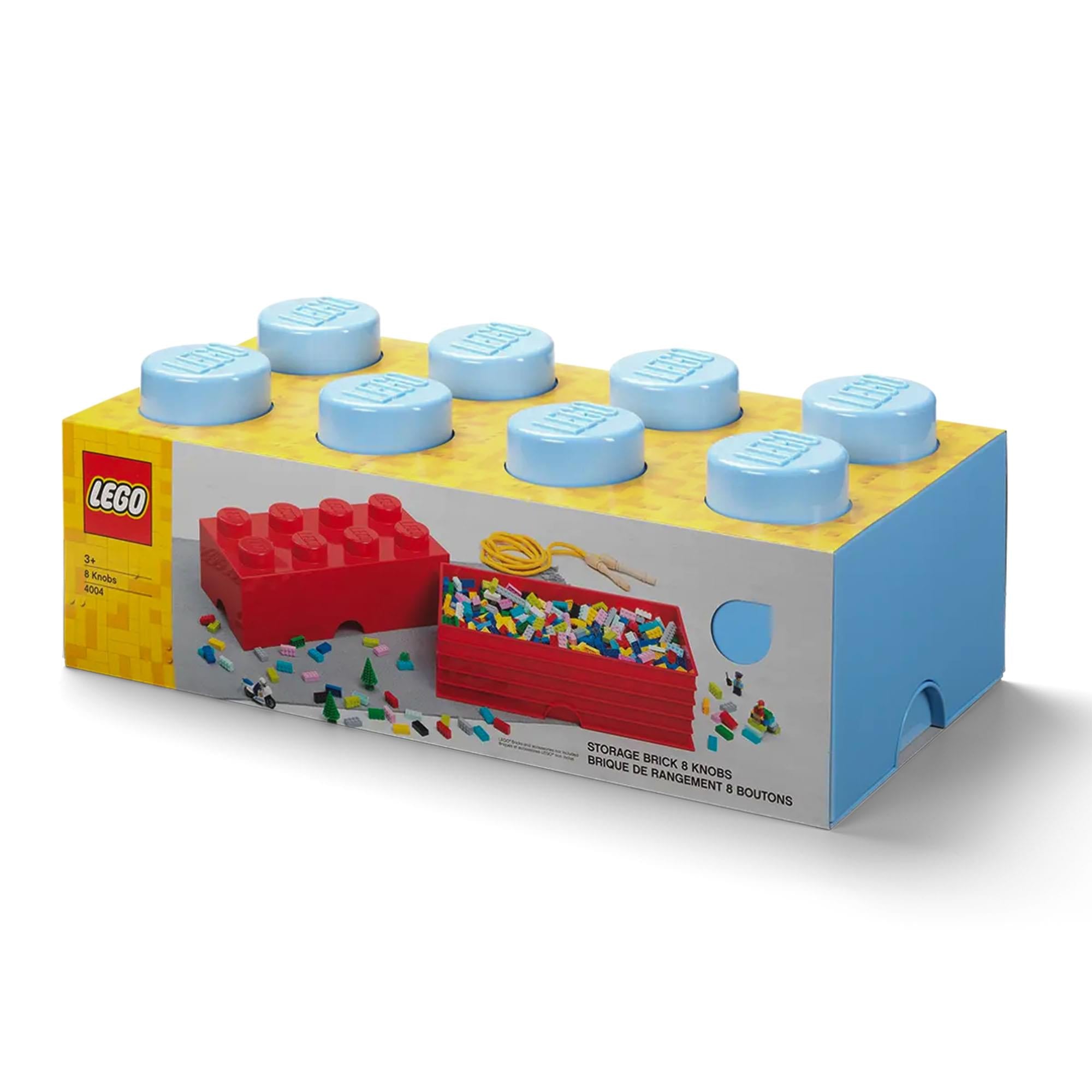Fun & Organized LEGO - Style Storage Brick (Light Blue)