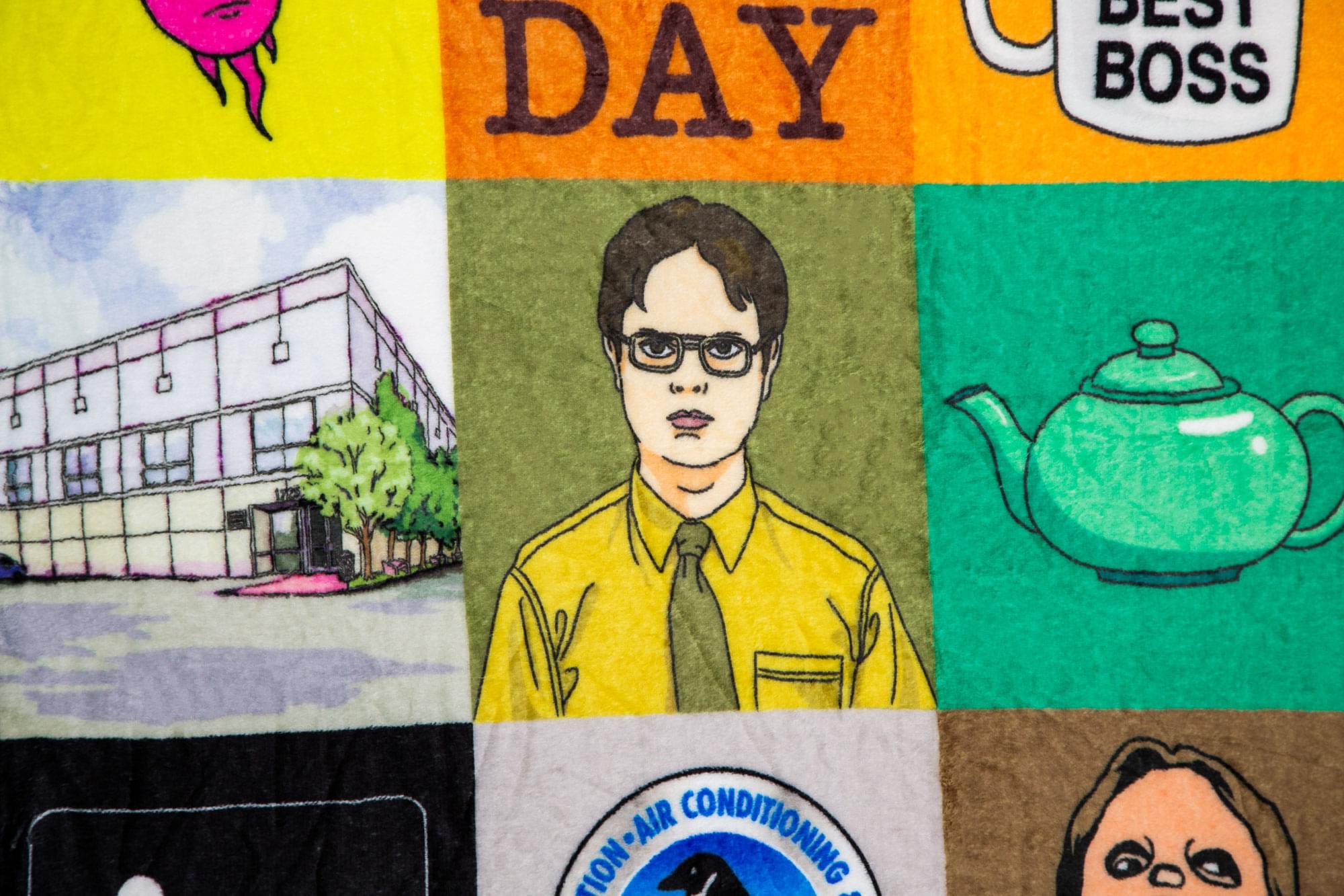 The Office Sticker Bomb Cozy Fleece Throw Blanket - 45 x 60 Inches