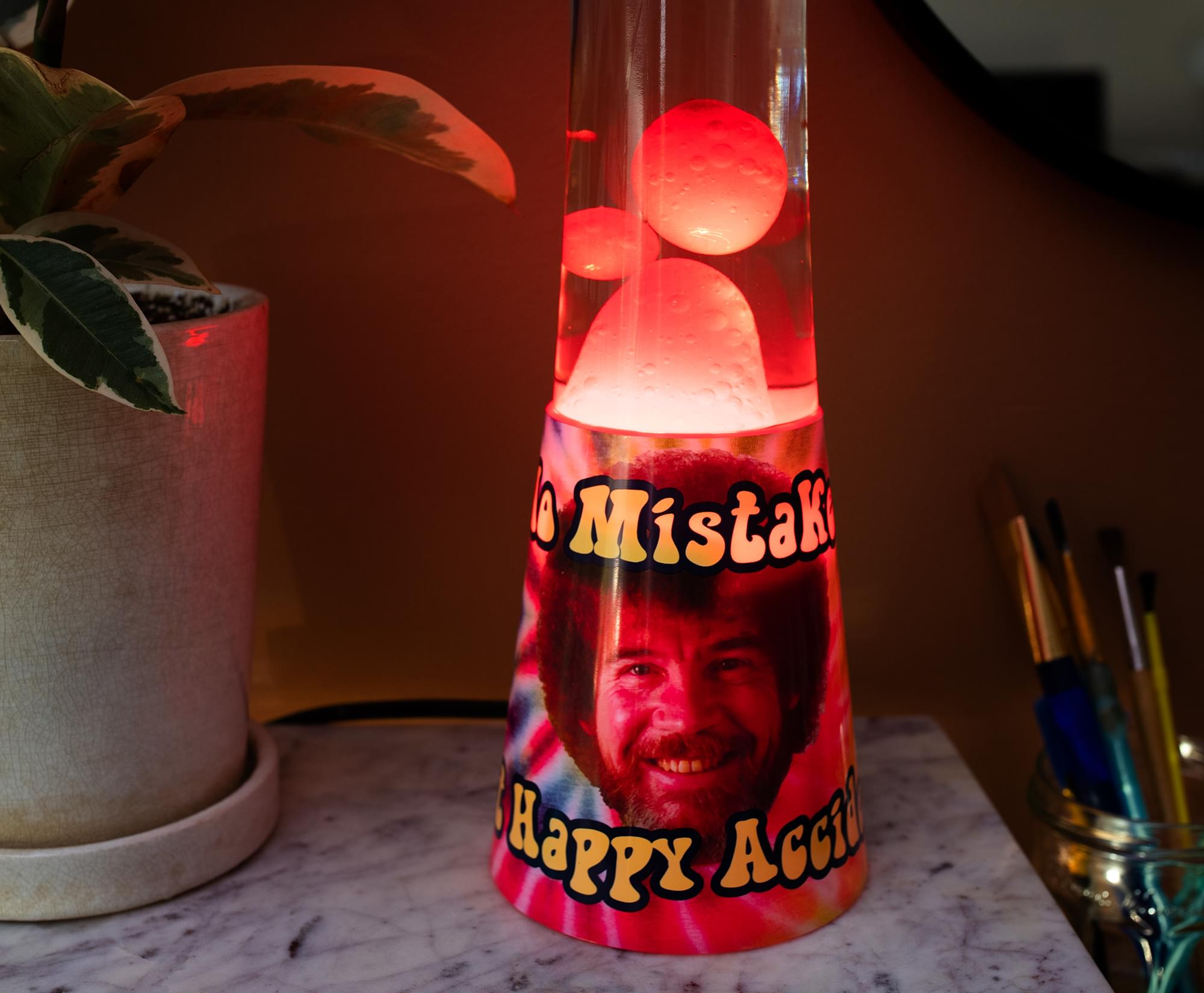 Bob Ross Tie-Dye Motion Mood Lamp - 16 Inches Tall