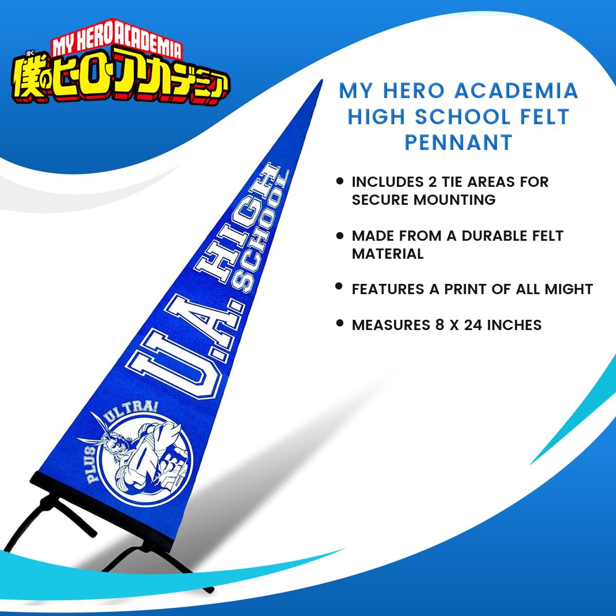 Epic My Hero Academia High School Felt Pennant