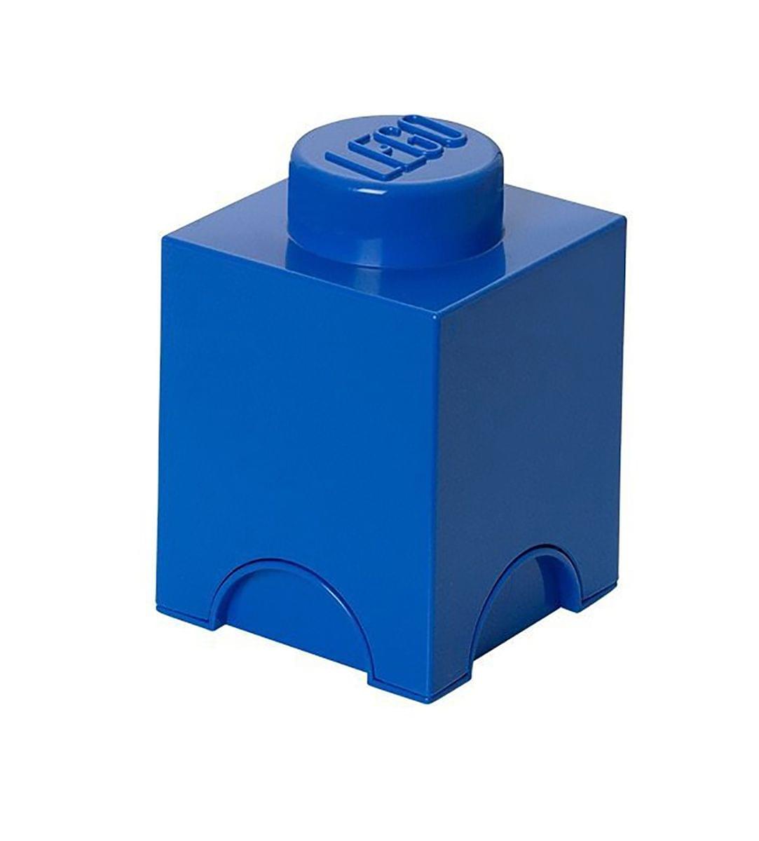 Fun and Organized LEGO - Style Storage Brick in Bright Blue