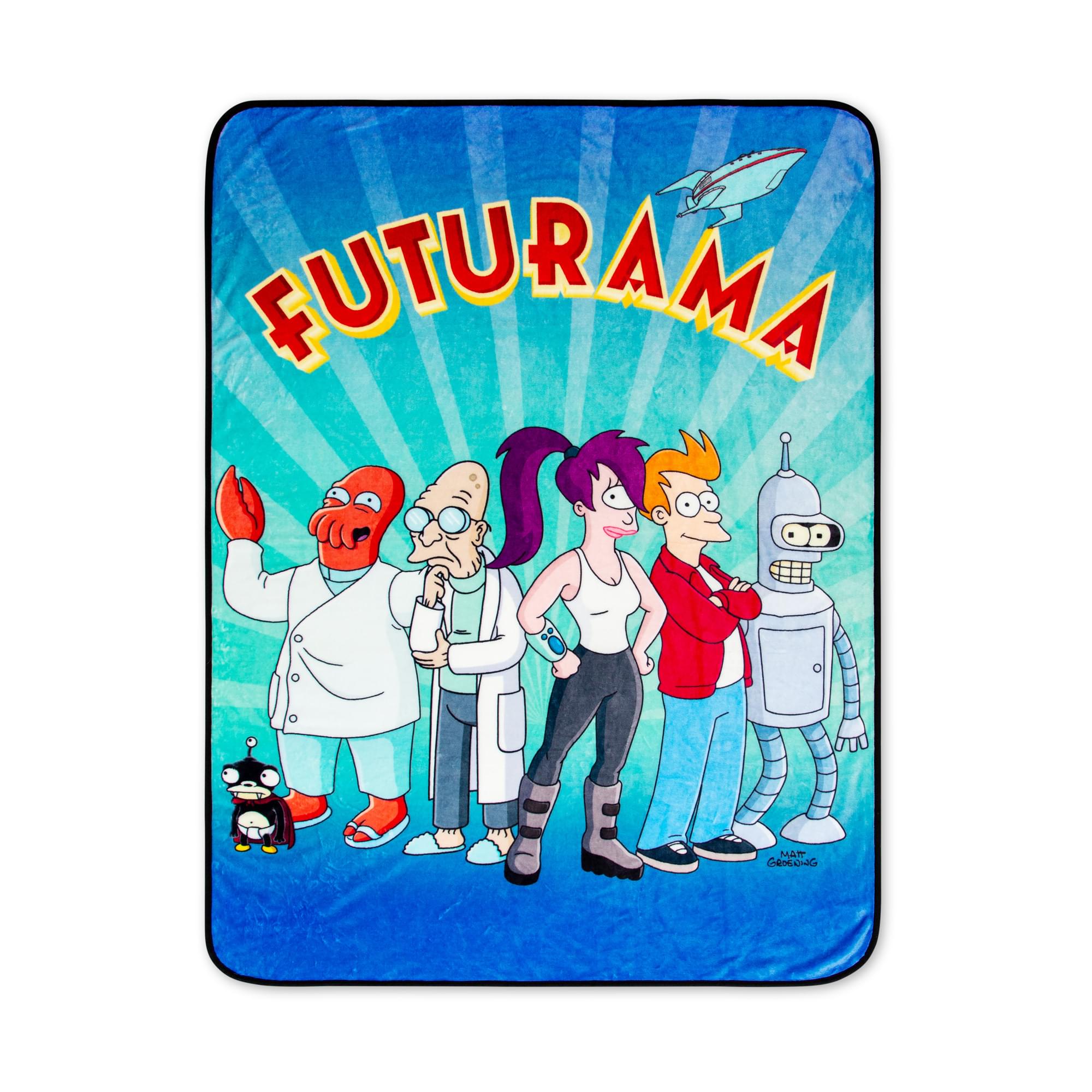 Futurama Planet Express Crew Soft Fleece Throw - 45x60 Inches