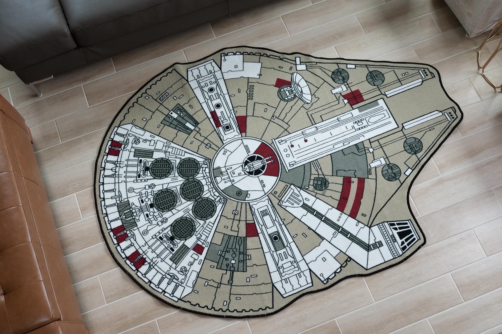 Epic Star Wars Millennium Falcon Medium Area Rug - 59 x 79 Inches