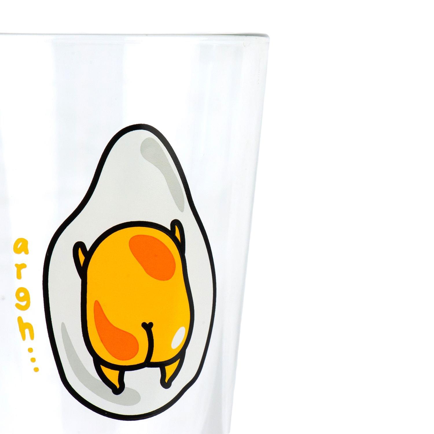 Gudetama Lazy Egg 16 Oz. Glass Cup - Iconic Pop Culture Gift