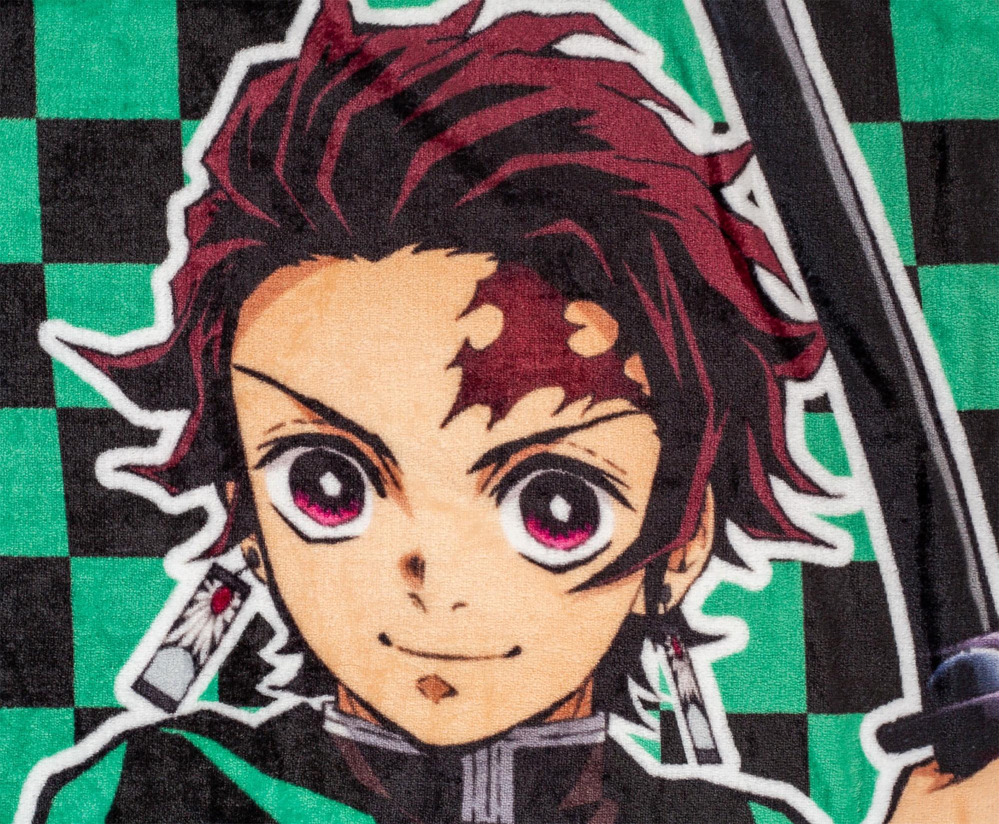 Demon Slayer Tanjiro Kamado Inspired Fleece Throw Blanket - 45 x 60 Inches