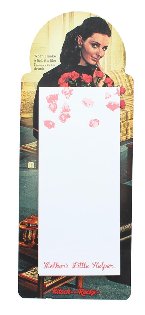 Kitsch on the Rocks 70's Nostalgic Mother's Little Helper Notepad