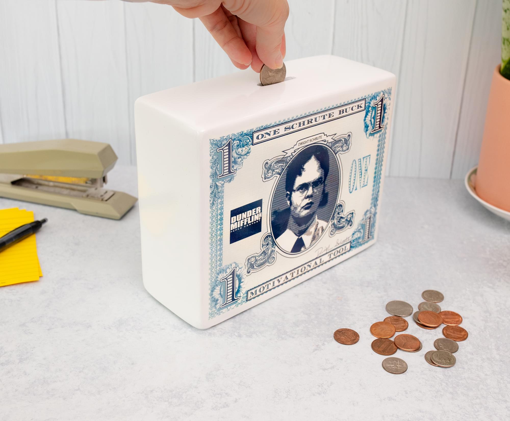 The Office Schrute Buck 8-Inch Ceramic Money Bank