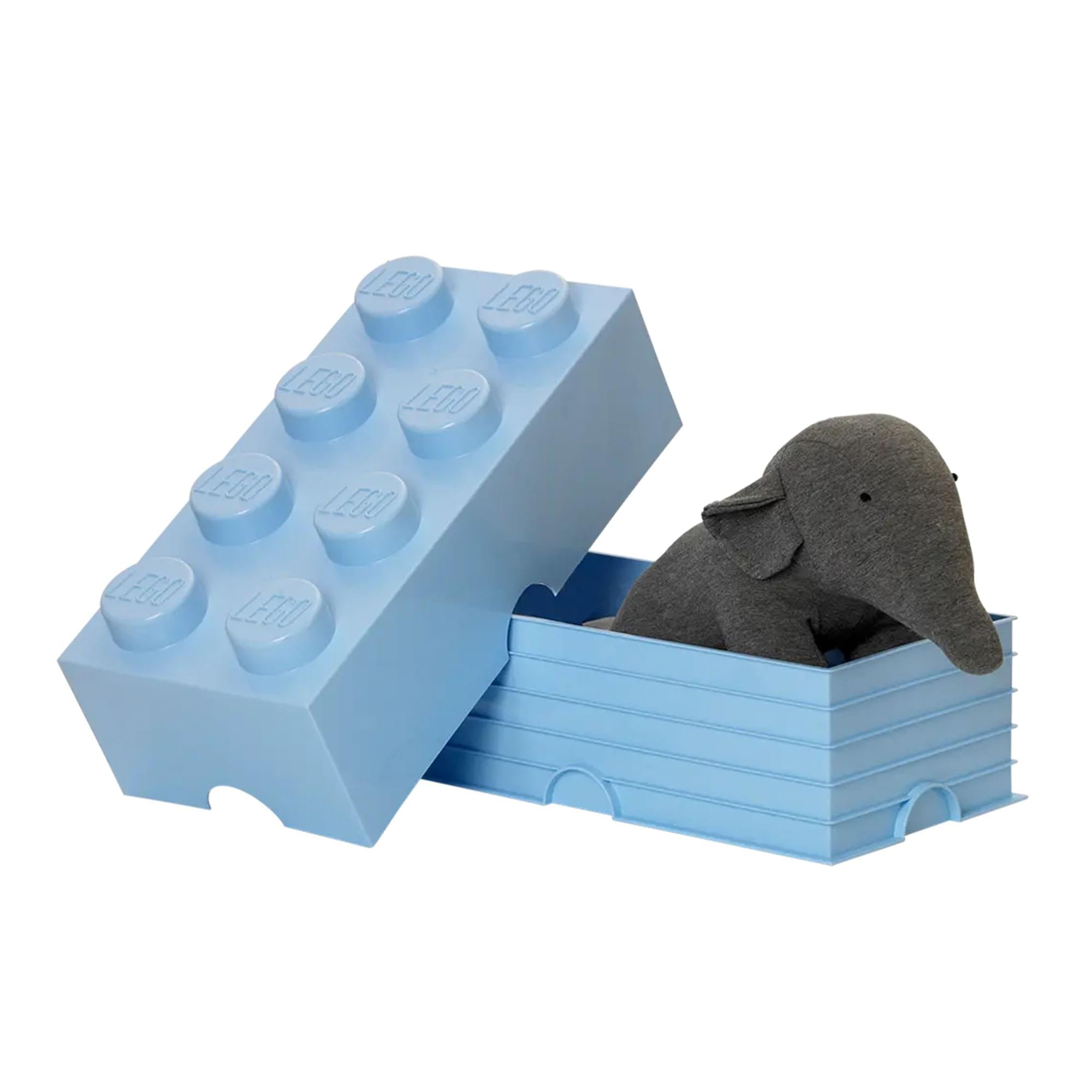 Fun & Organized LEGO - Style Storage Brick (Light Blue)
