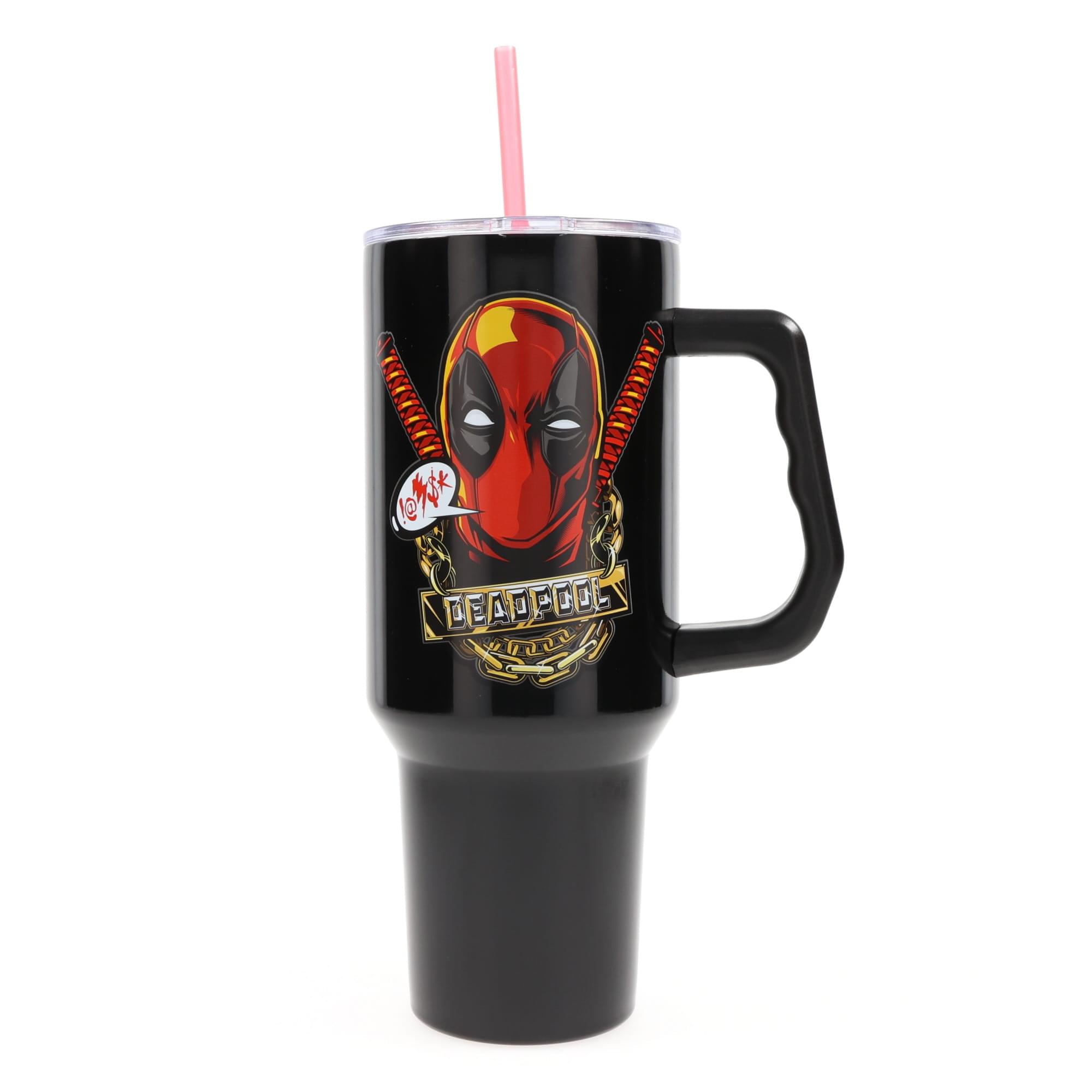 Marvel Deadpool 40 - Ounce Stainless Steel Tumbler with Handle
