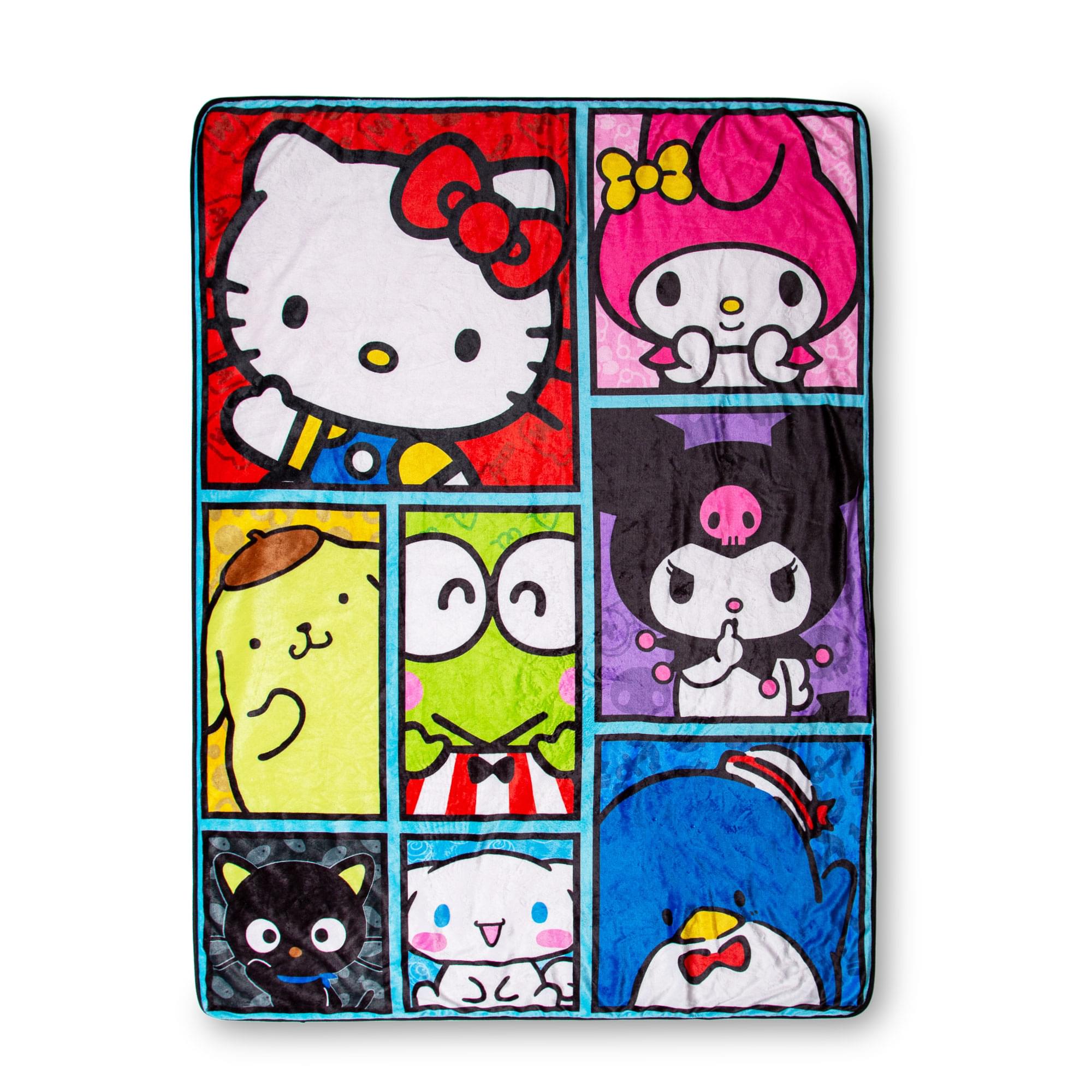 Sanrio's Adorable Friends Oversized Sherpa Fleece Throw - Warm & Cozy!