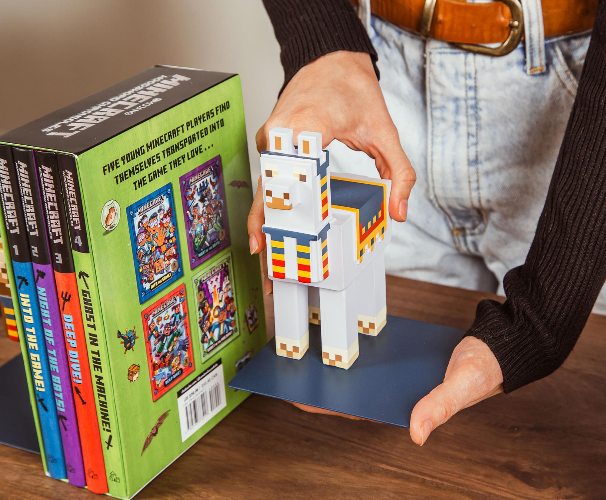 Unleash Your Minecraft Adventure with 6-Inch Llama Bookends - Set of 2