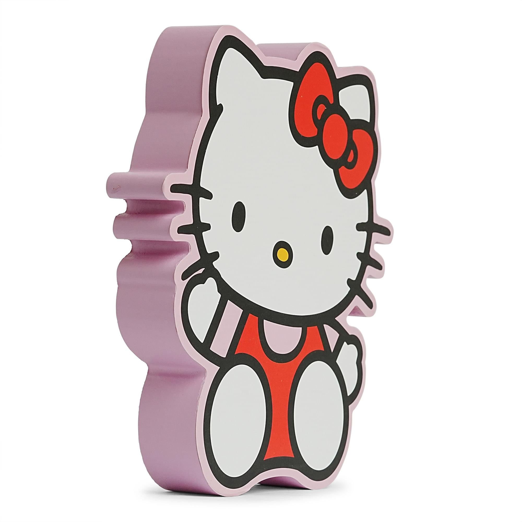Sanrio Hello Kitty Cheerful Die-Cut Wooden Wall Art Sign - 8 x 7 Inches