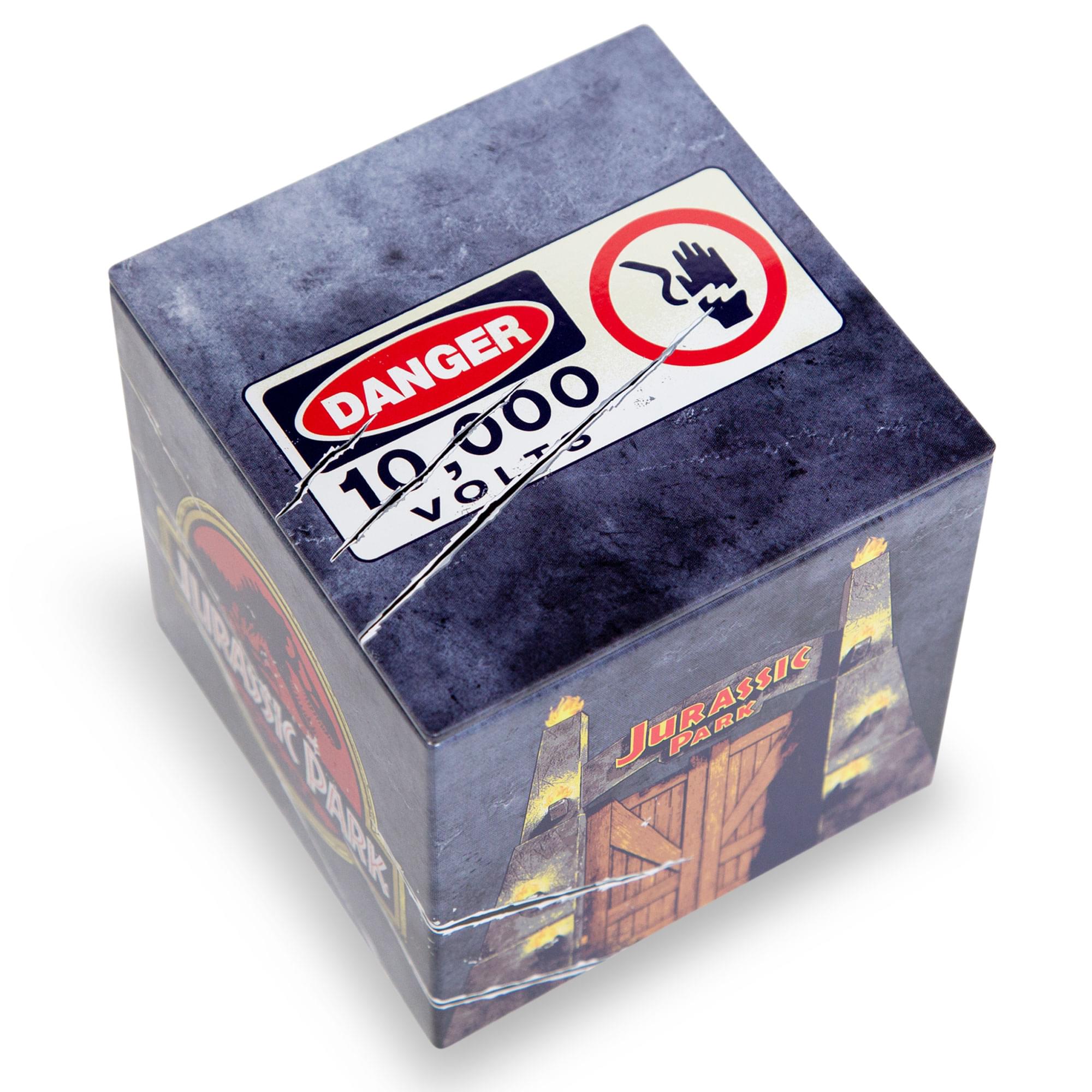 Jurassic Park 4-Inch Cube Tin Storage Box with Lid - Keep Your Space Organized!