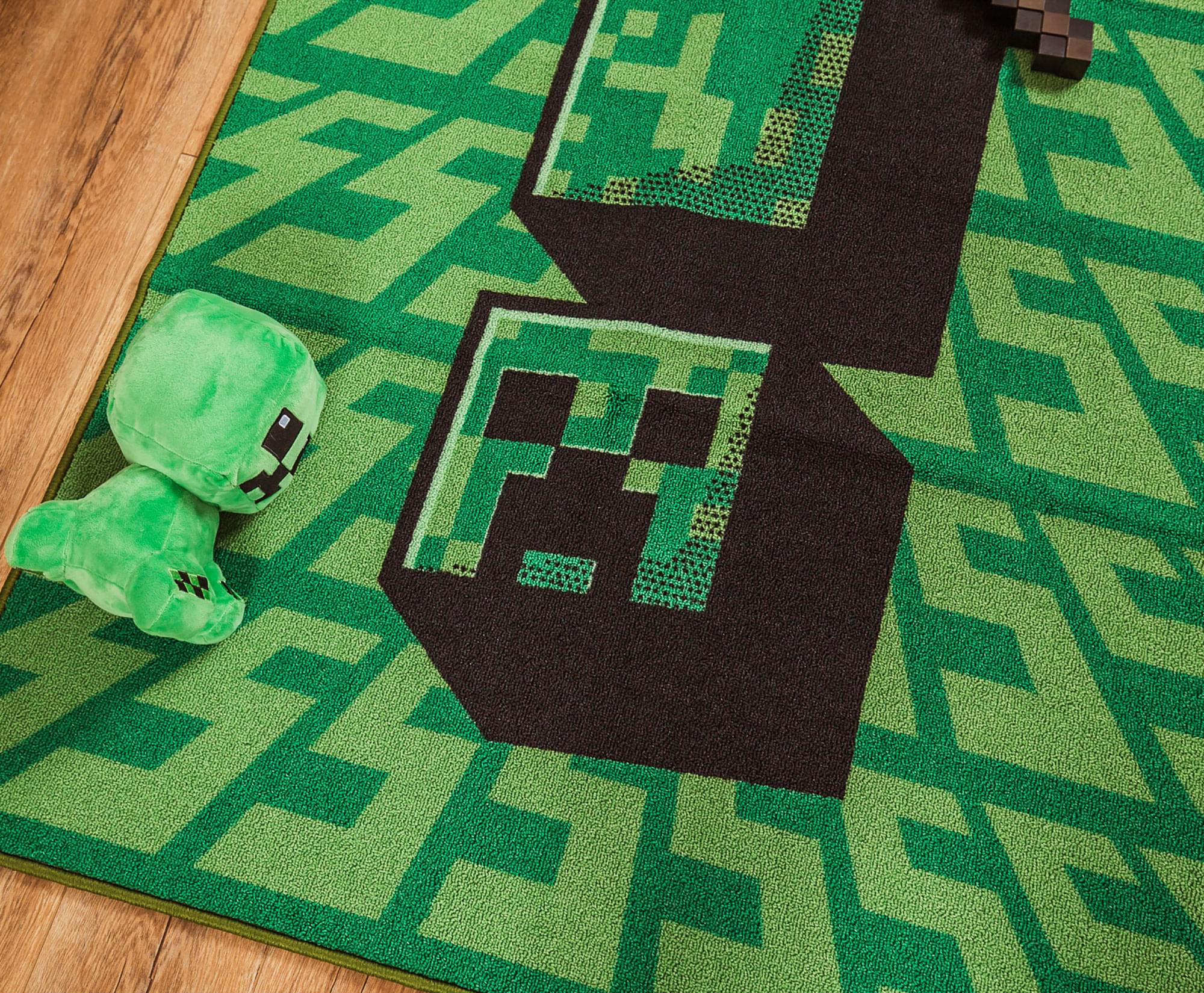 Epic Minecraft Green Creeper Area Rug - 60 x 39 Inches