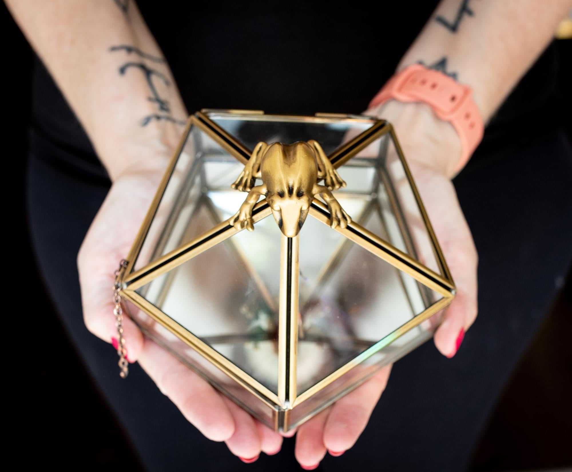 Harry Potter Gold Chocolate Frog Jewelry Organizer