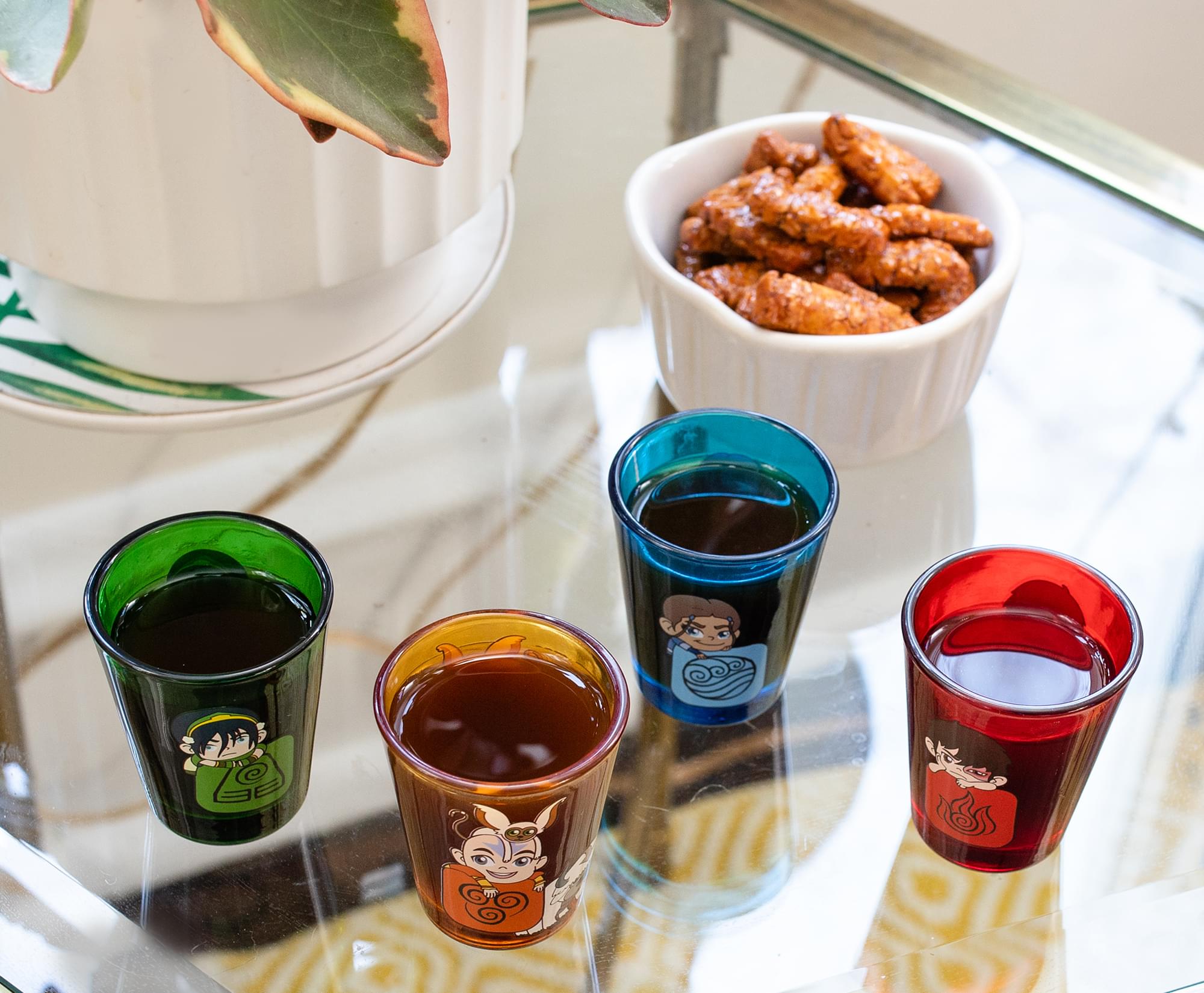 Avatar: The Last Airbender Chibi 4-Piece 2-Ounce Shot Glass Set