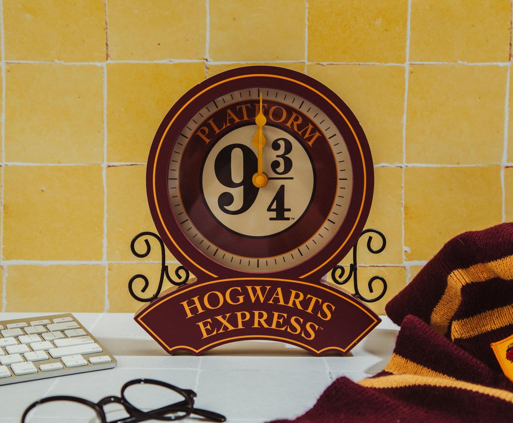 Harry Potter Hogwarts Express Platform 9 3/4 Desk Clock - Never Miss Your Magical Moments