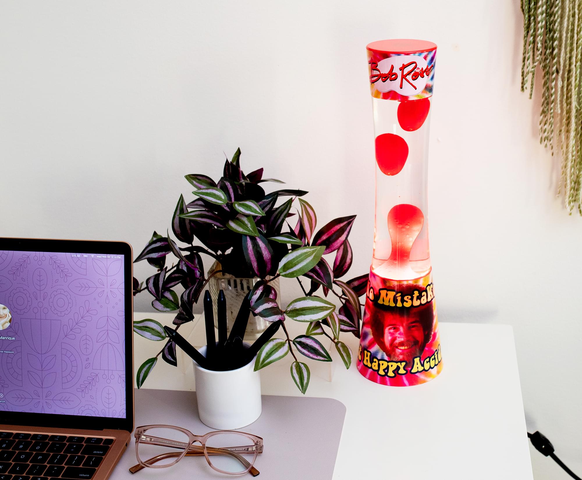 Bob Ross Tie-Dye Motion Mood Lamp - 16 Inches Tall