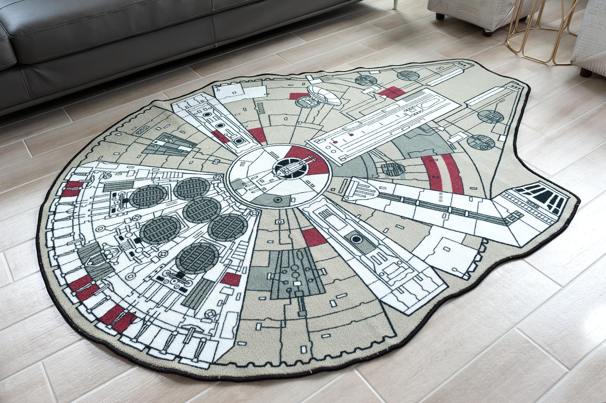 Epic Star Wars Millennium Falcon Medium Area Rug - 59 x 79 Inches