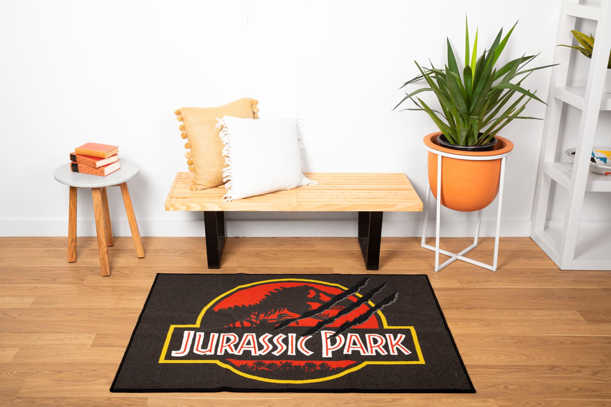 Roar into Style: Jurassic Park Logo Area Rug - 52 x 36 Inches