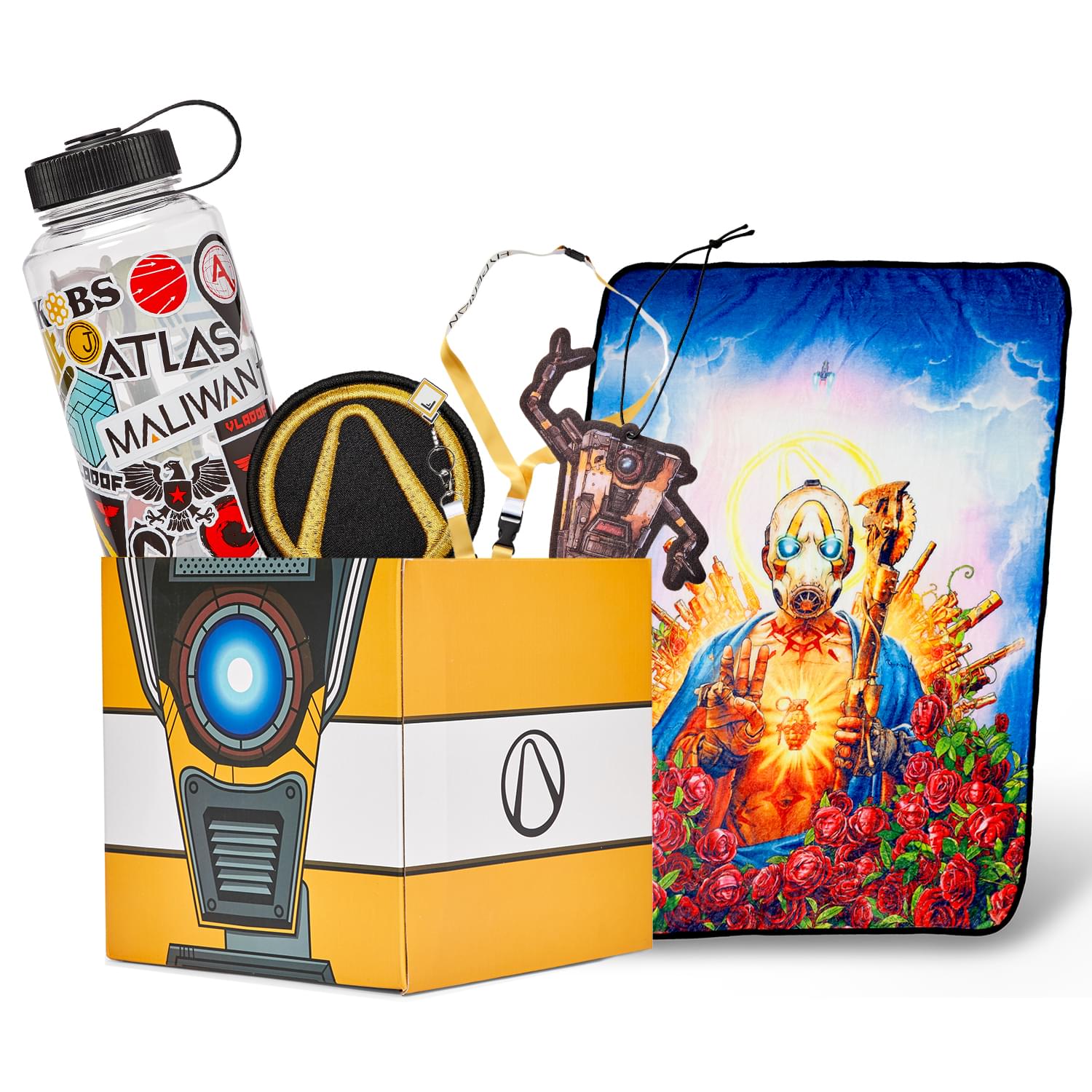 Borderlands LookSee Ultimate Fan Gift Box - Psycho Blanket, Lanyard, Water Bottle & More