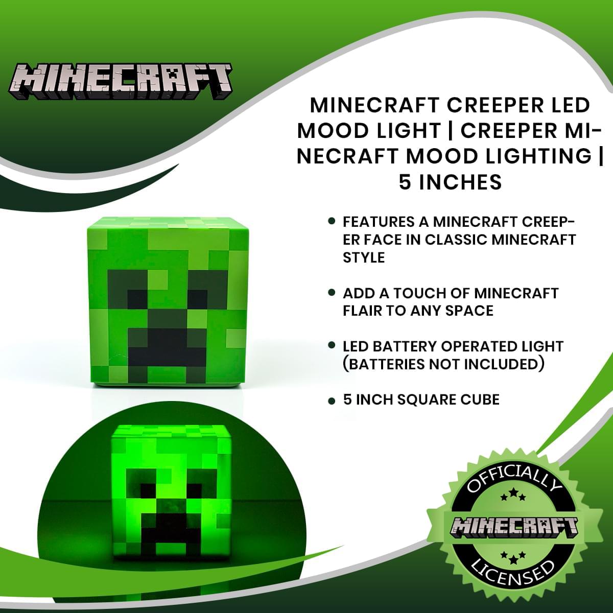 Epic Minecraft Creeper LED Mood Light - 5 Inches