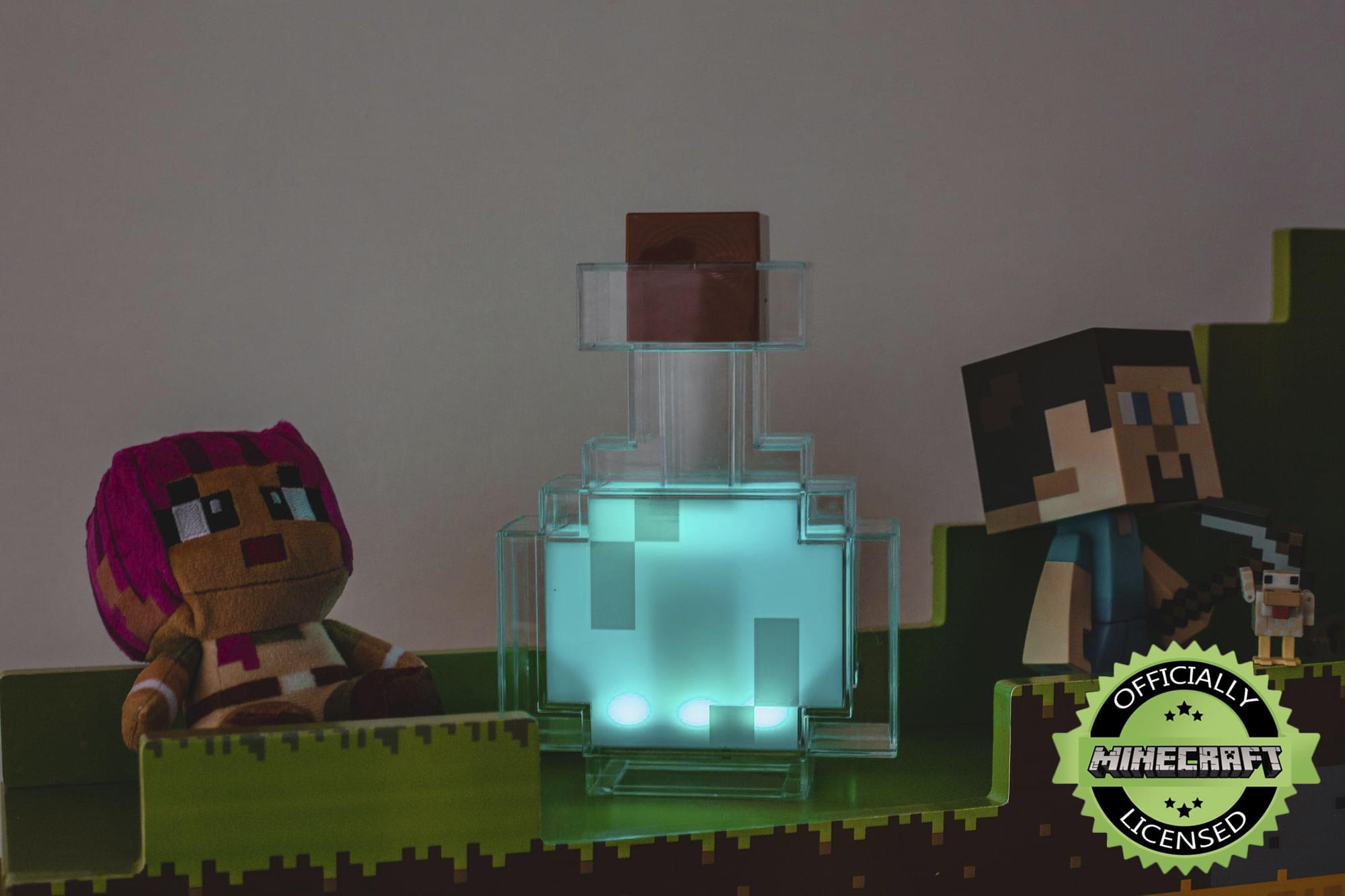 Enchanting Minecraft Potion Bottle Color-Changing LED Desk Lamp - Your Gaming Room's New Glow! 7 Inch Night Light