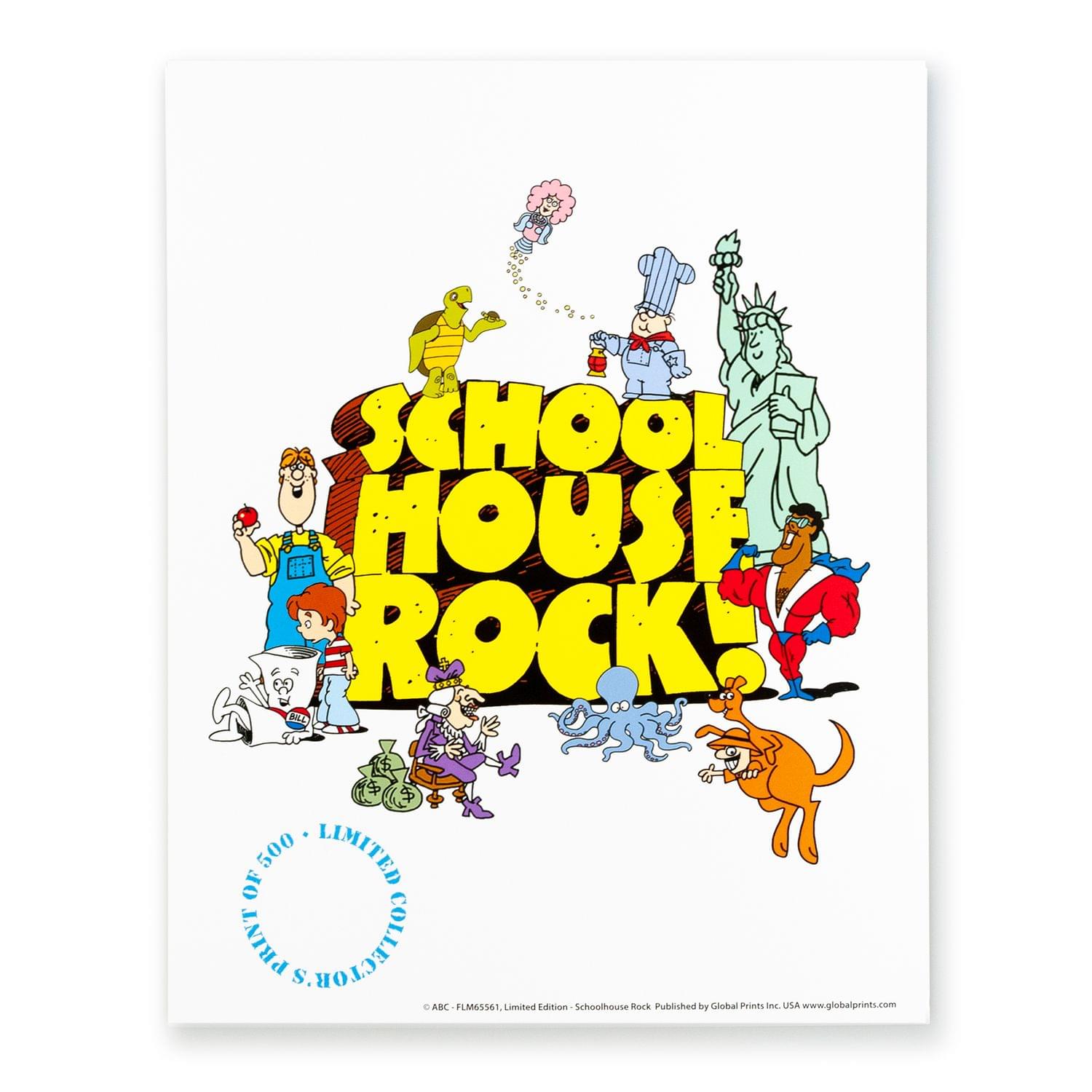 Exclusive SDCC Schoolhouse Rock 11x14 Print Poster - A Blast from the Past!