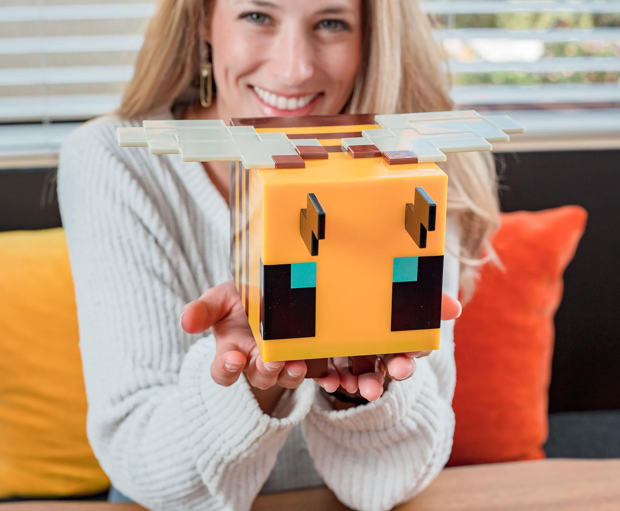 Minecraft 5-Inch Yellow Bee Figural Mood Light - Light Up Your World!