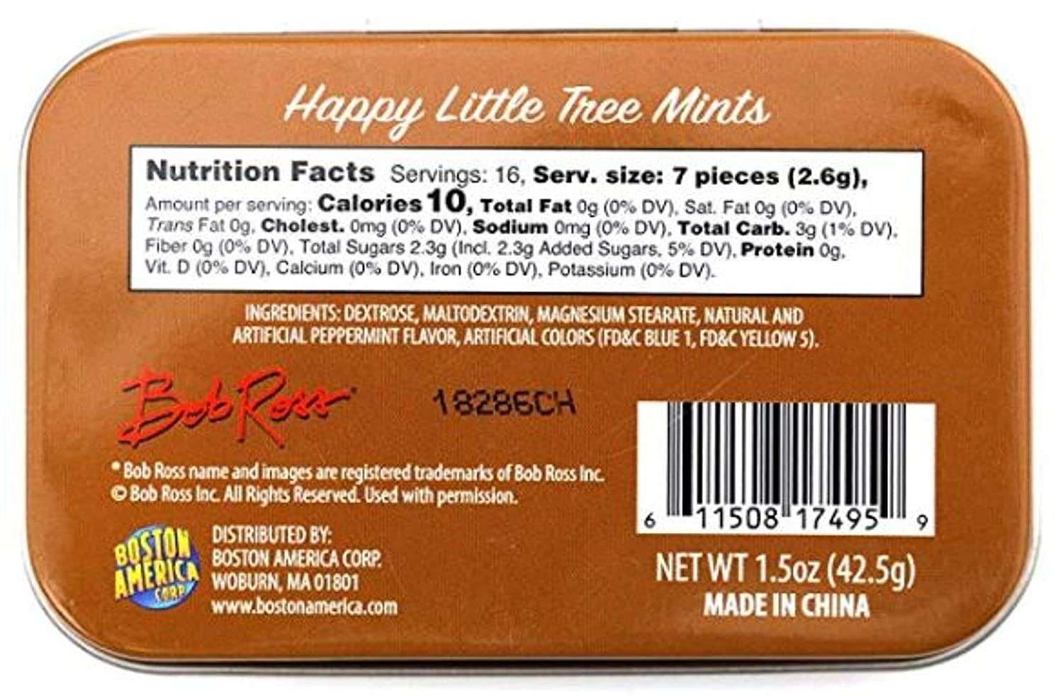 Bob Ross Happy Little Tree Mints - 1.5 Ounces in Collectible Tin! Grab Yours Now!