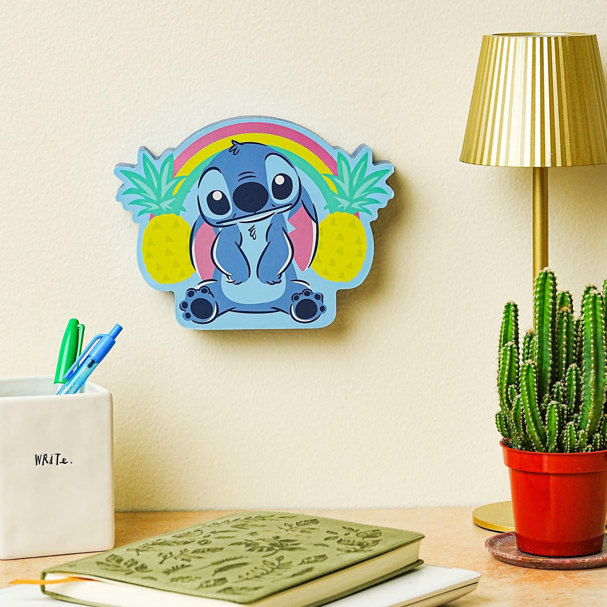 Disney Lilo & Stitch Tropical Paradise Die-Cut Wooden Wall Art - 6x8 Inches