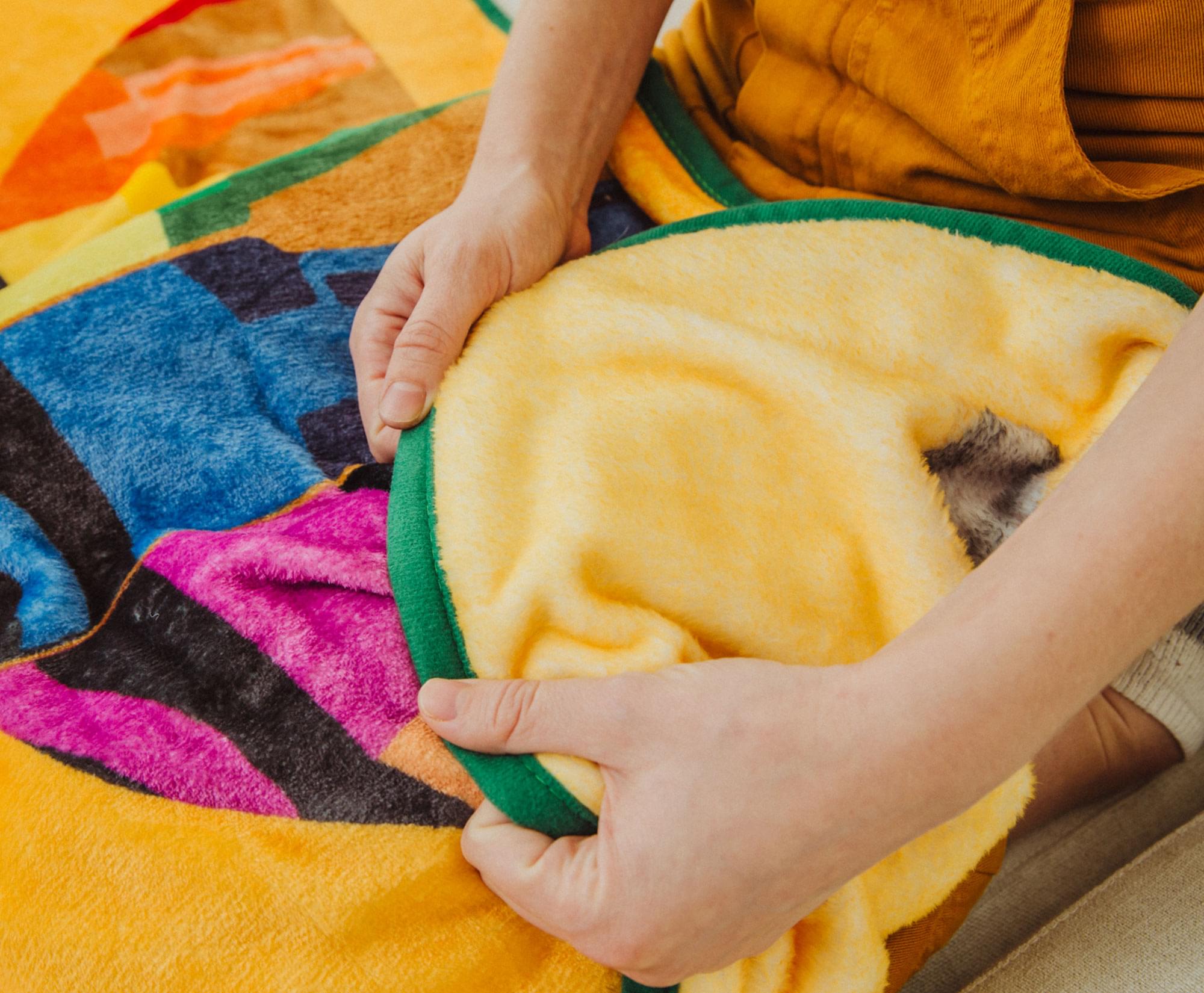 Crayola Retro Fleece Throw Blanket - Your Creative Comfort Wrap