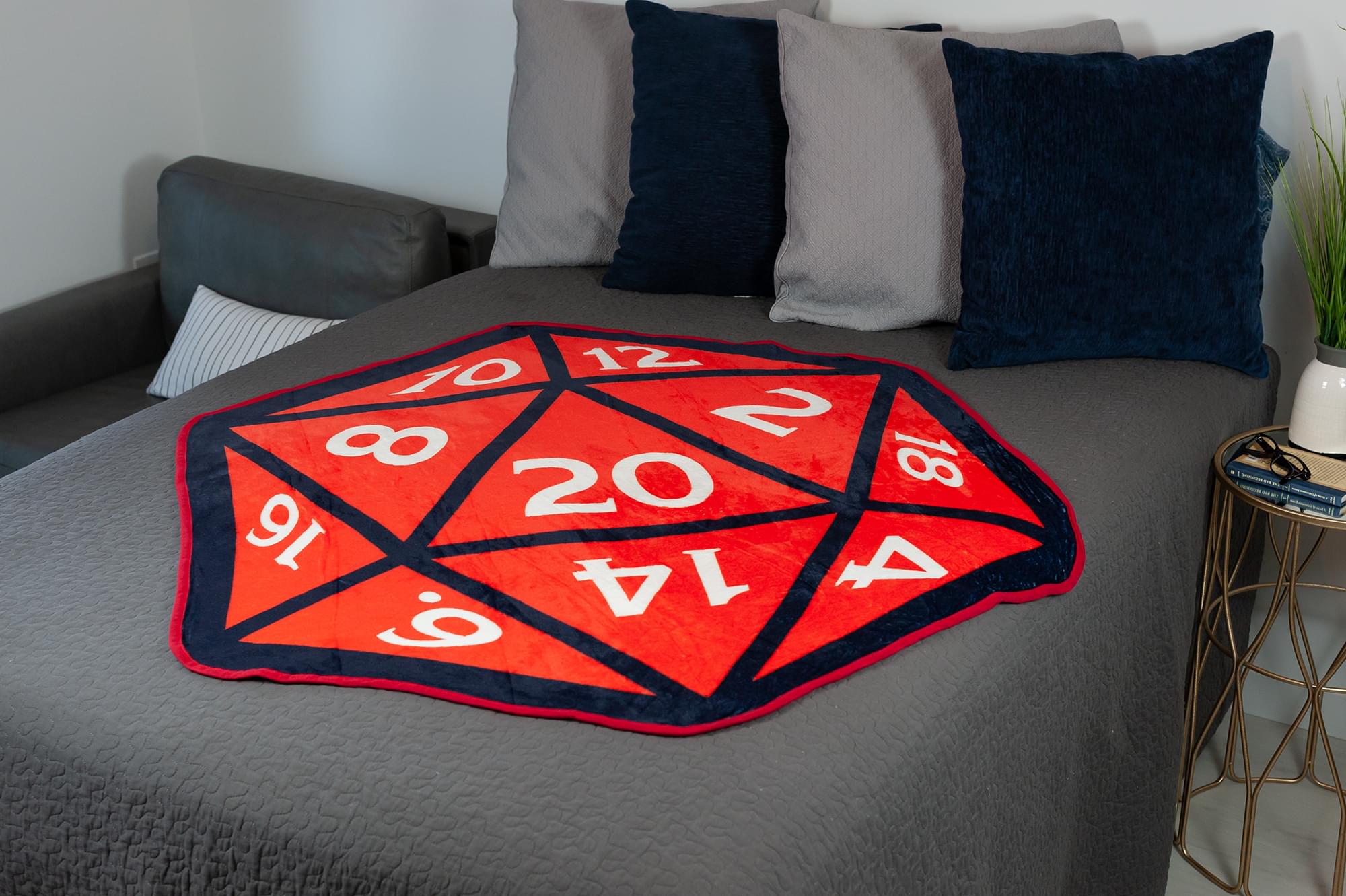 Epic D20 Fleece Throw Blanket for Dungeons And Dragons Fans | 52 x 48 Inches