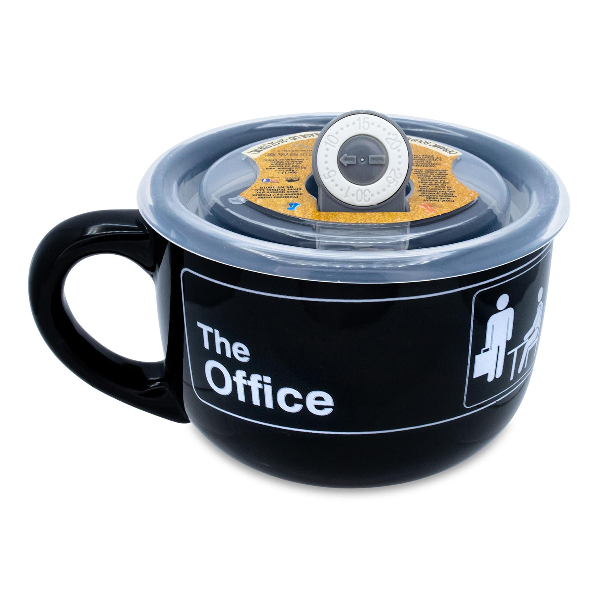 The Office-Inspired Ceramic Soup Mug with Lid - 24 Ounce