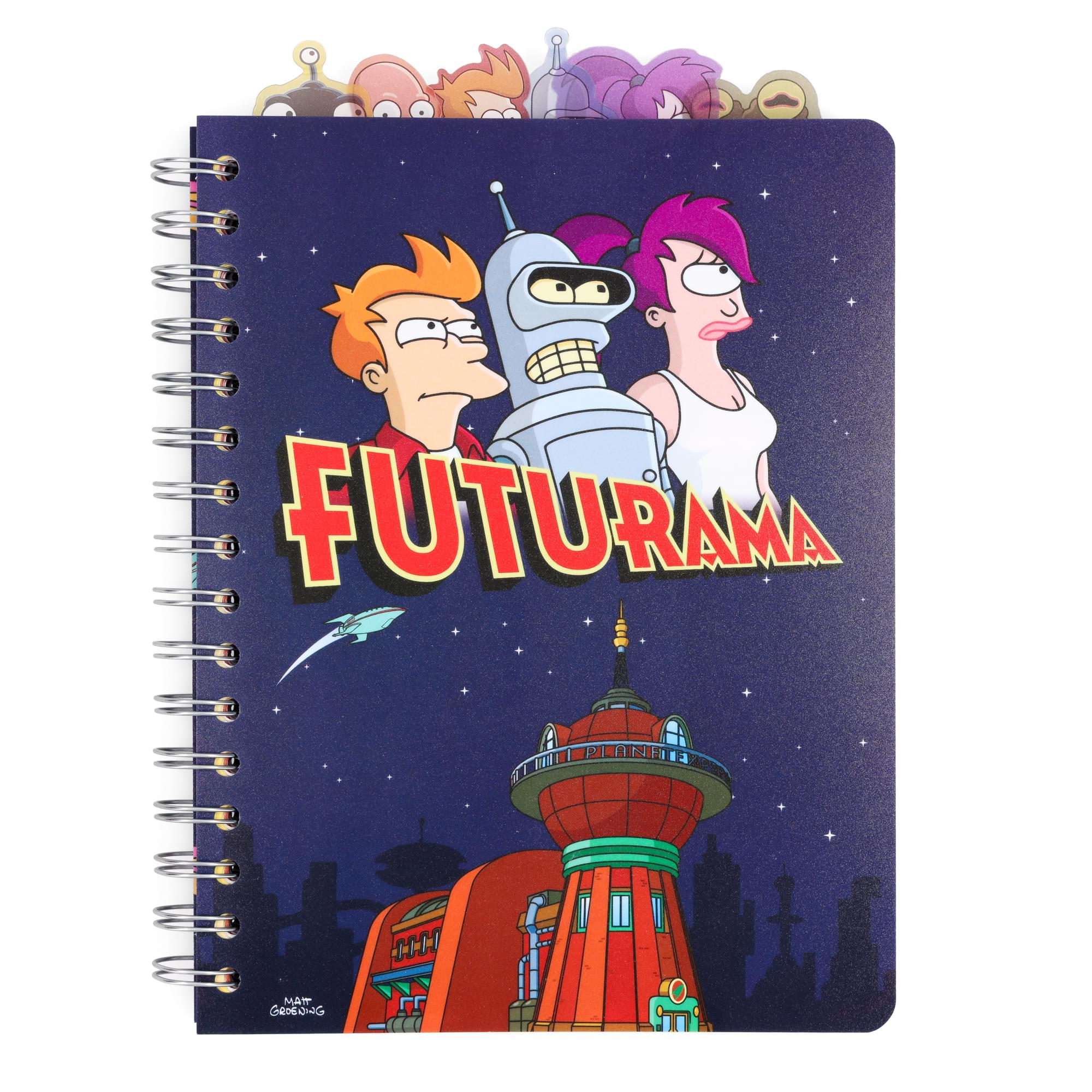 Futurama-Inspired 6-Tab Spiral Notebook - 5 x 8 Inches