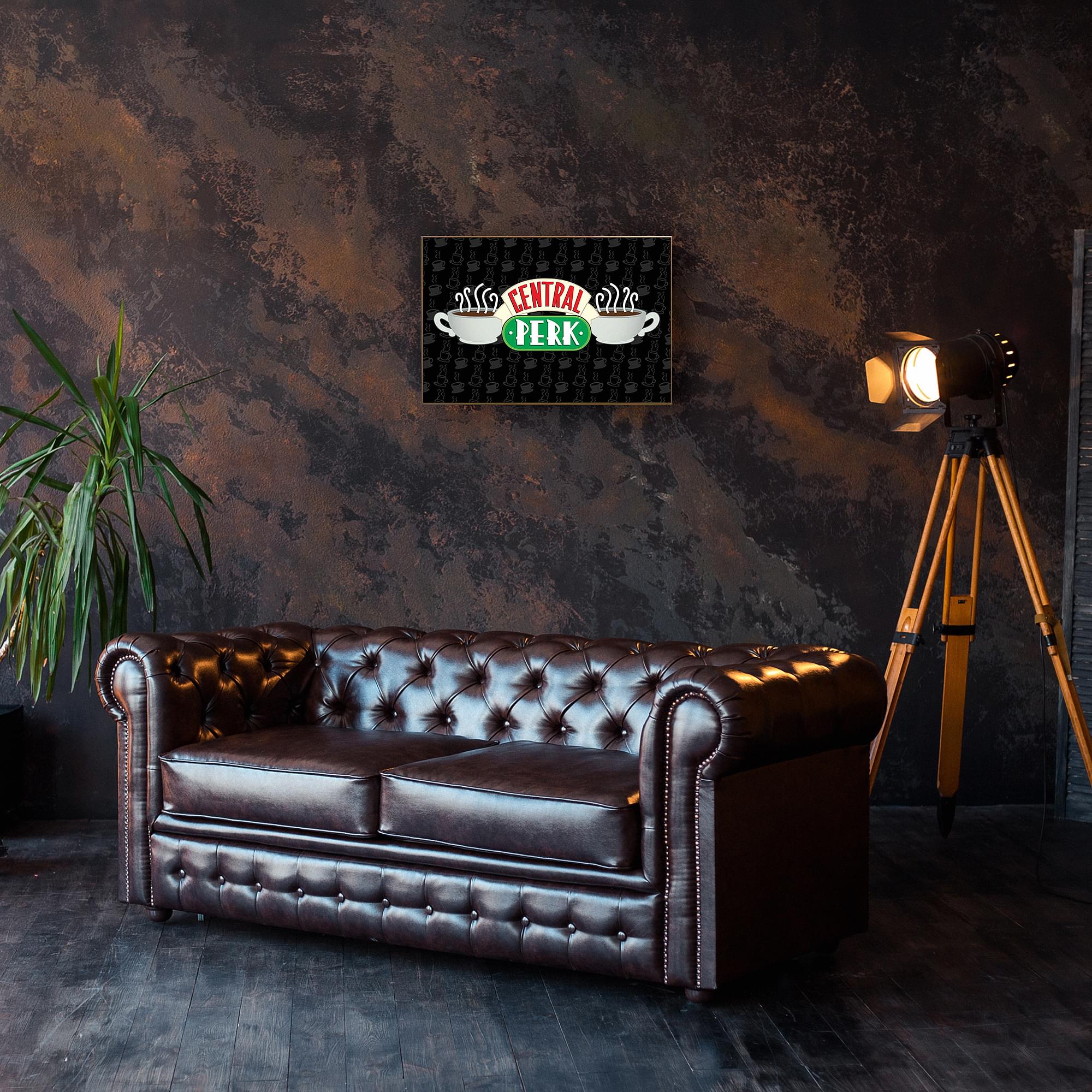 Friends Central Perk 13 x 19 Inch Framed MDF Wall Art - A Must-Have for Fans