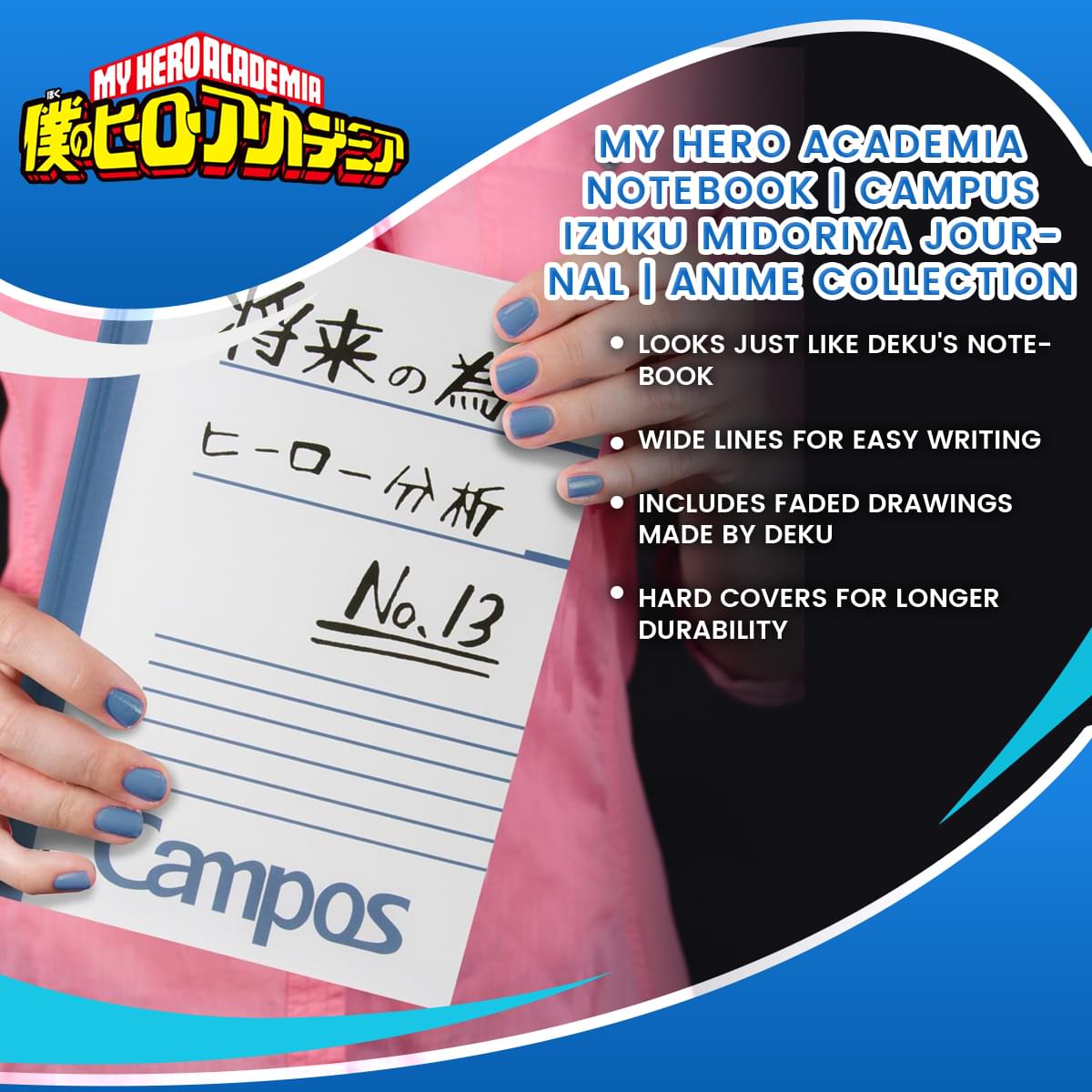 Epic My Hero Academia Notebook: Campus Izuku Midoriya Journal - Anime Collection
