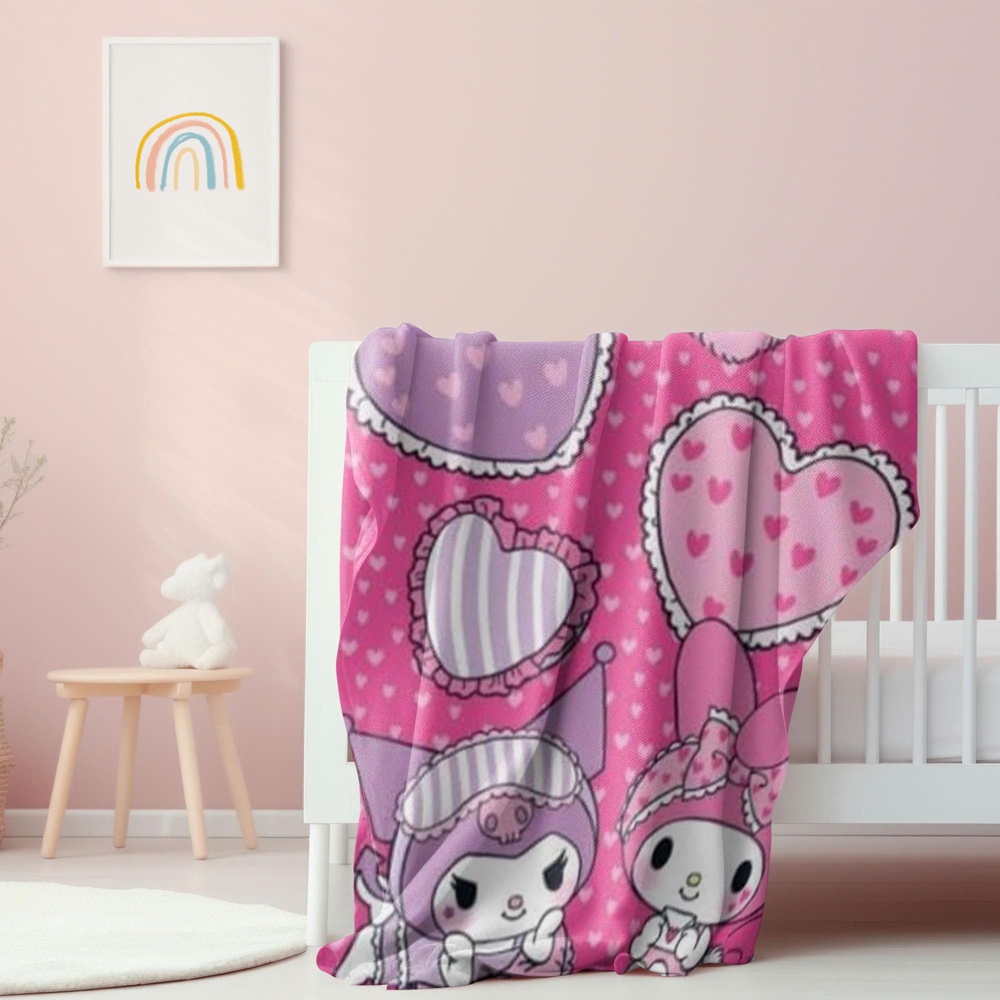 Sanrio's Enchanting My Melody & Kuromi 45 x 60 Inch Fleece Throw Blanket