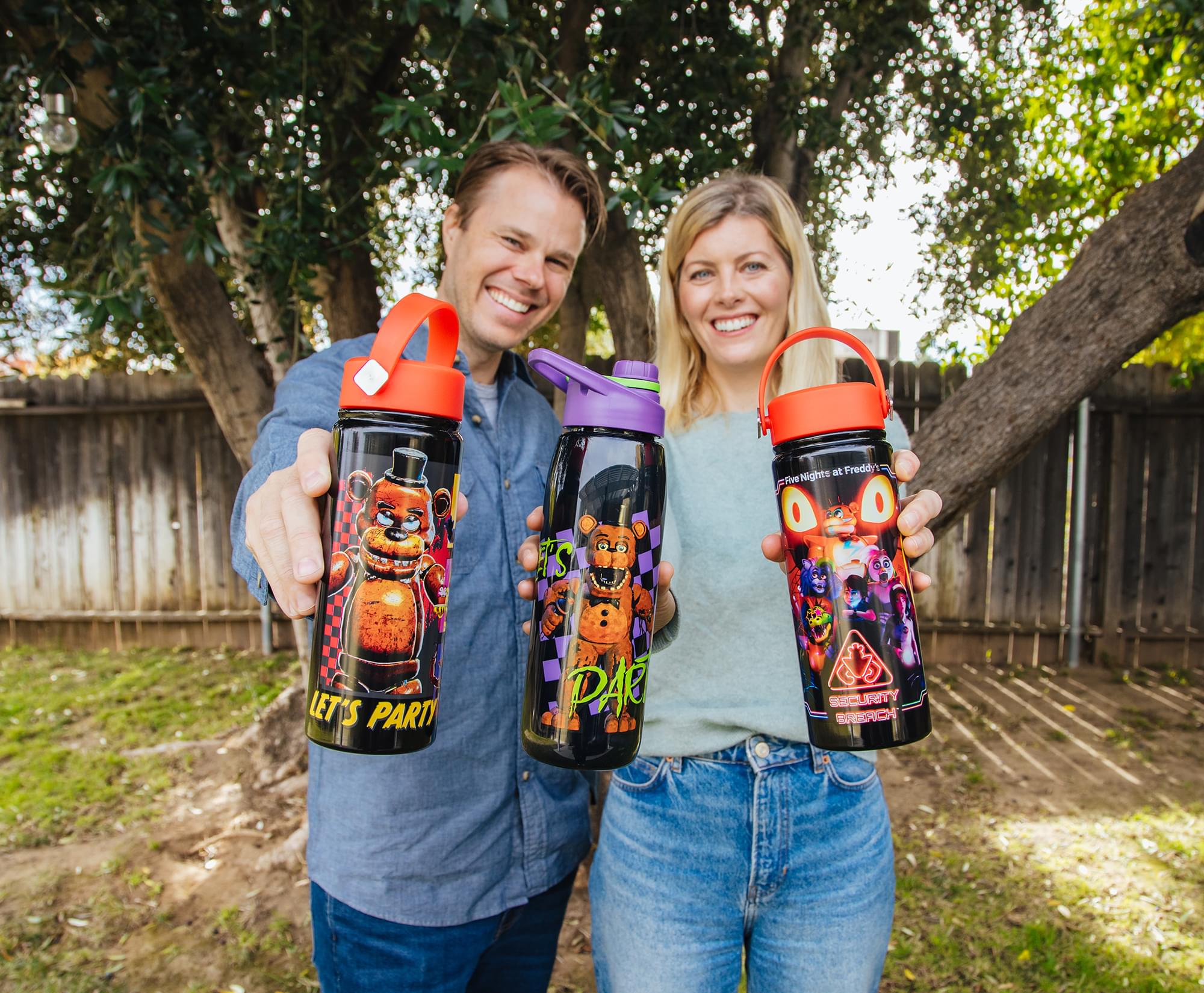 Five Nights At Freddy's Party-Packed 20-Ounce Stainless Steel Water Bottle