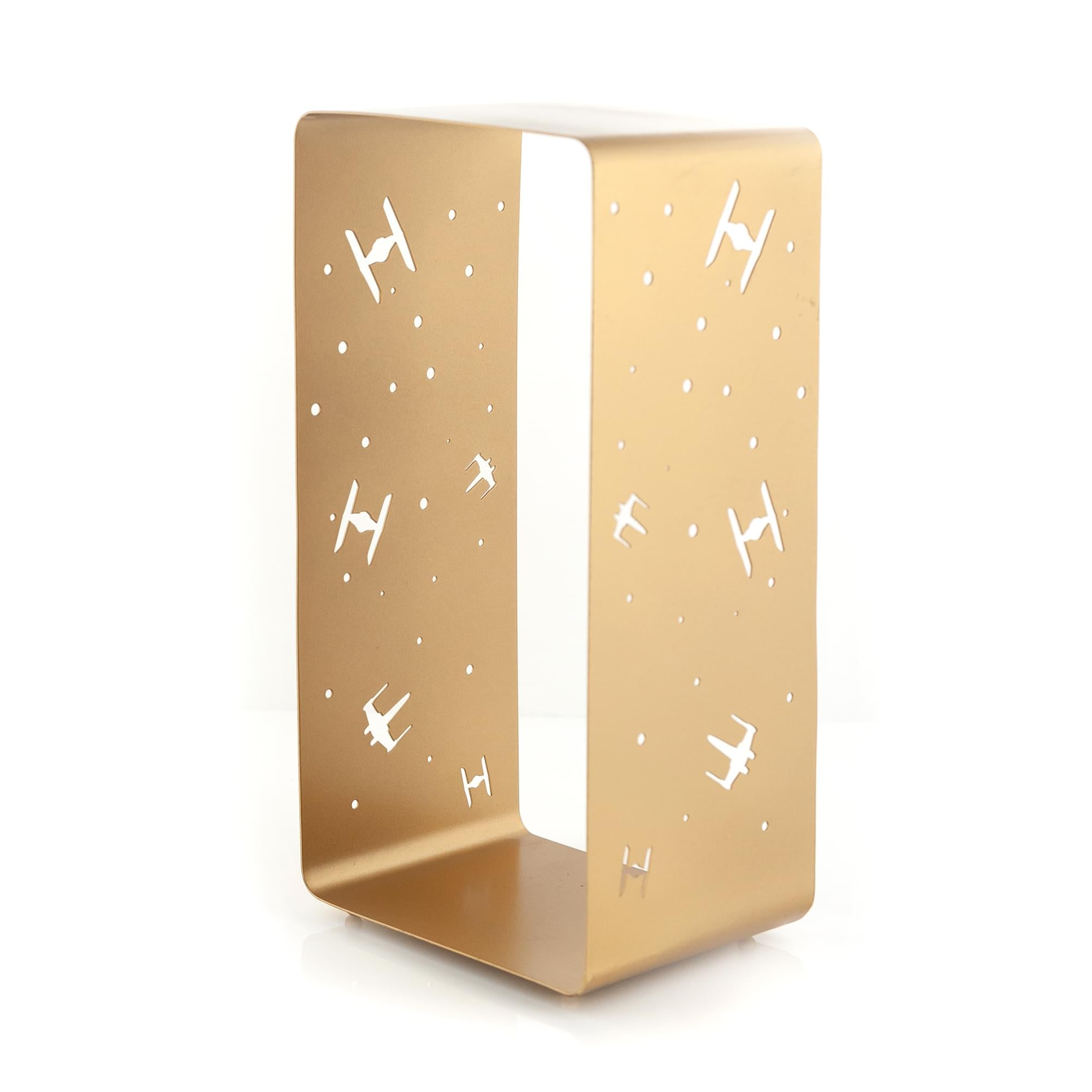 Epic Star Wars Gold-Stamped Lantern: X-Wing vs TIE Fighter Battle, 11.5 Inches Tall